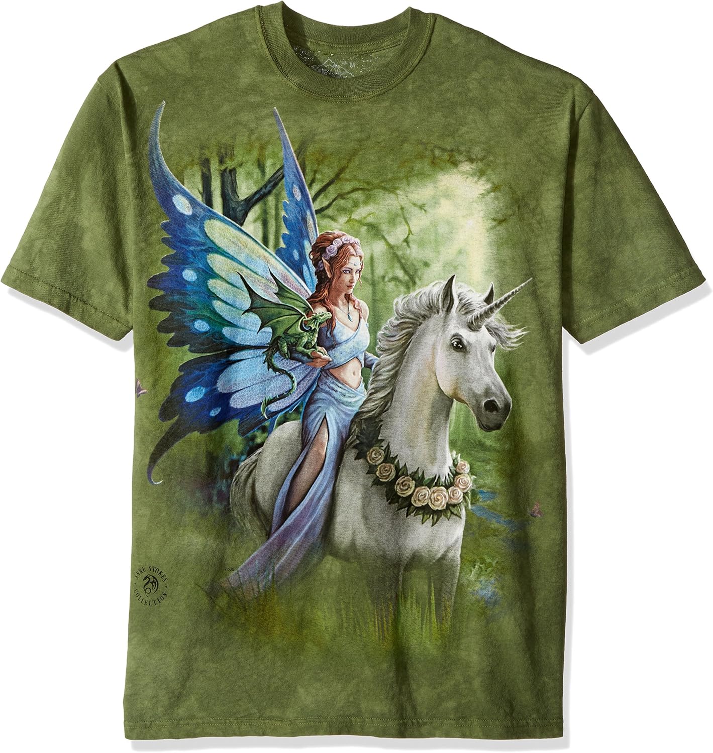 The Mountain Realm Of Enchantment Adult T-Shirt, Green, XL