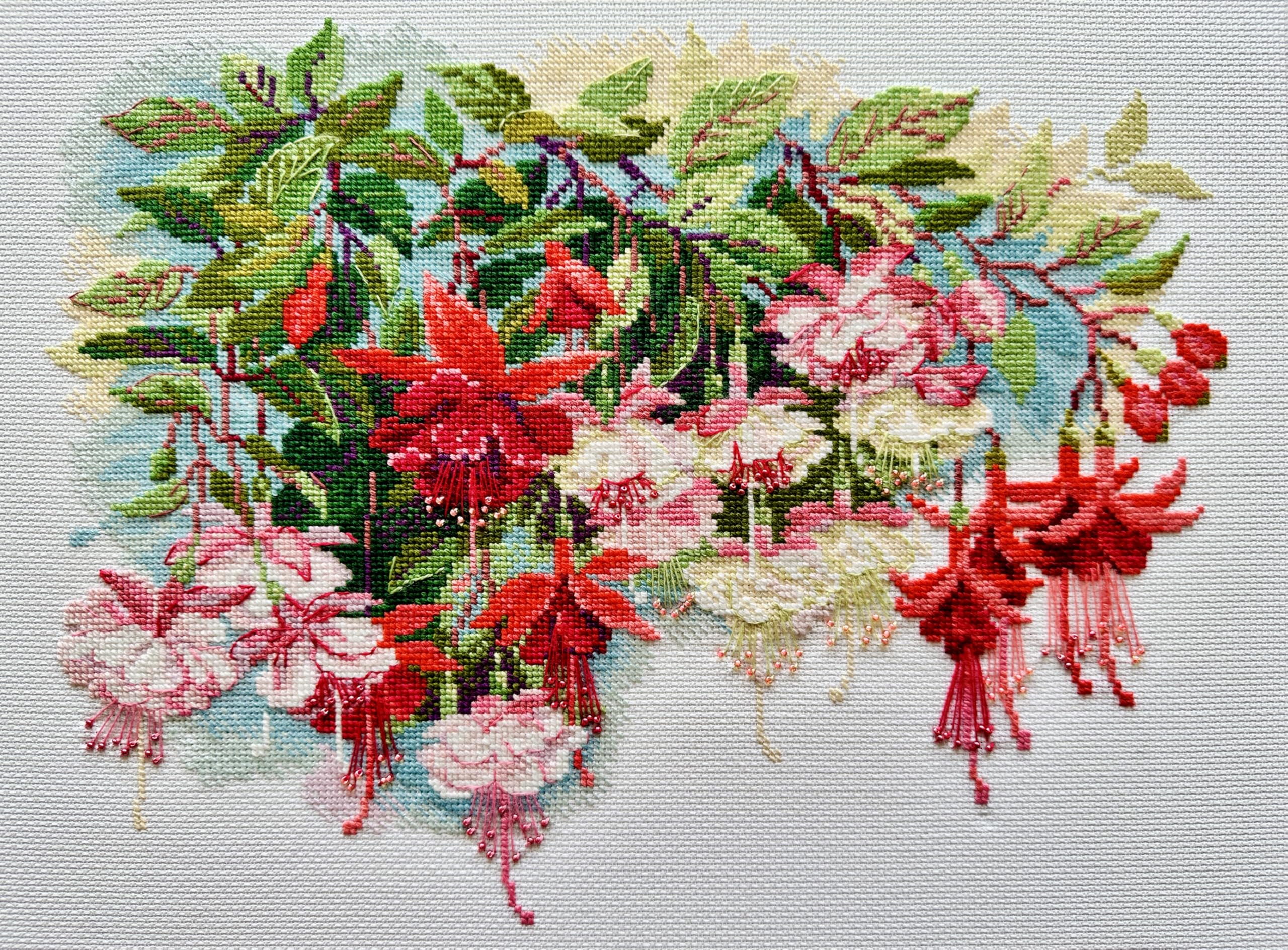 RIOLIS - Fucsia 1398, Punto croce 40x30cm, Punto croce kit da ricamare, Disegni da ricamare, Embroidery kit, Kit ricamo punto croce