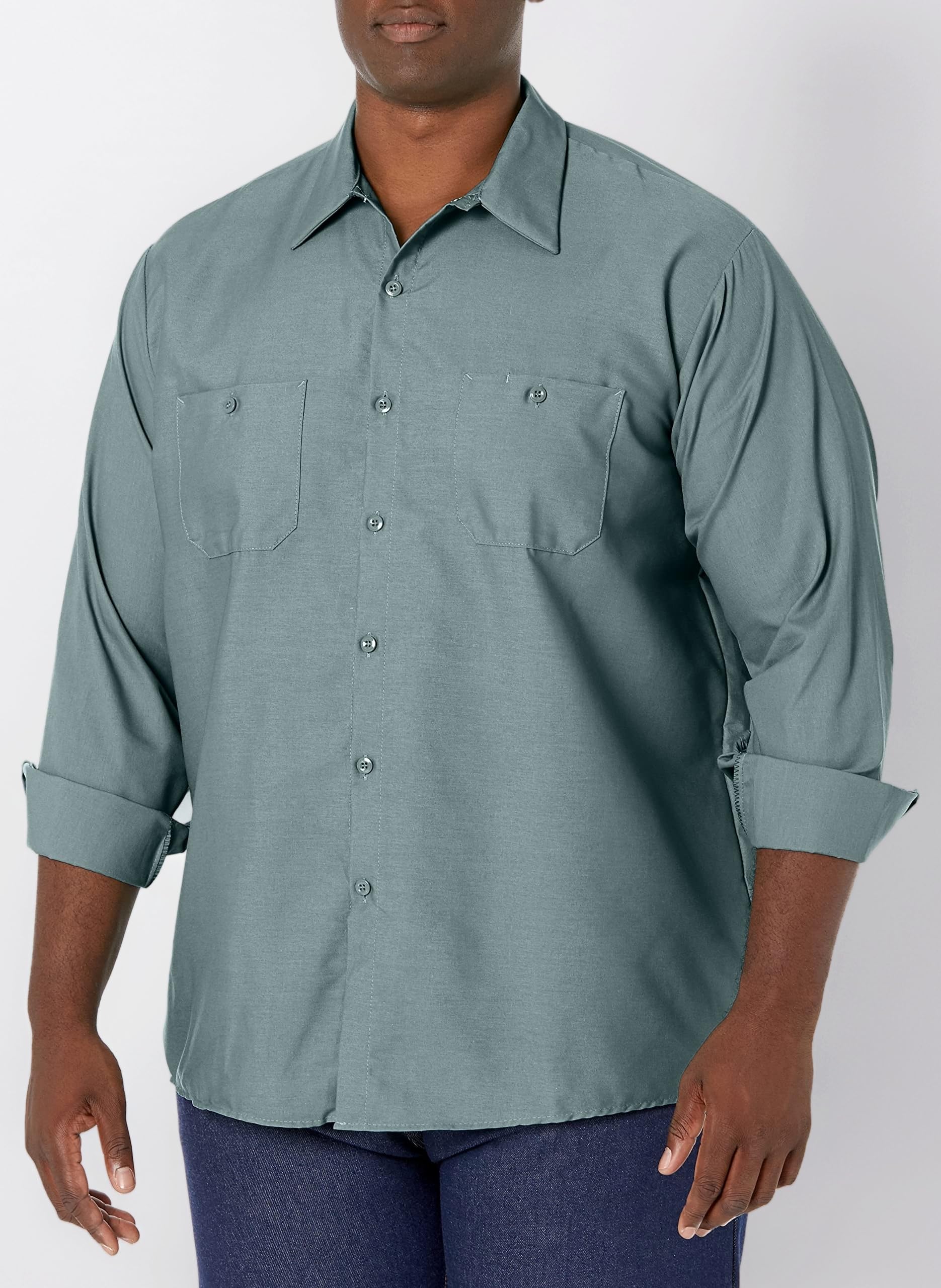 Red Kap Men's Men's Long Sleeve Enhanced Visibility Work Shirt Shirt (Pack of 1)