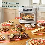 Cosori Air Frier Grille-pain Oven Combo 26QT Comptoir, 11-in-1 Four à convection intelligente, four à pâtisserie, acier inoxydable 6 Couper le toast 12" Pizza,75 Recettes