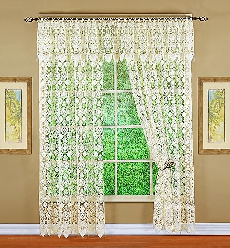 Miniatura 8 de Cortina de Medallón Macramé a Medida de Today's Curtain 40 cm, Écru, 122 cm x 40 cm