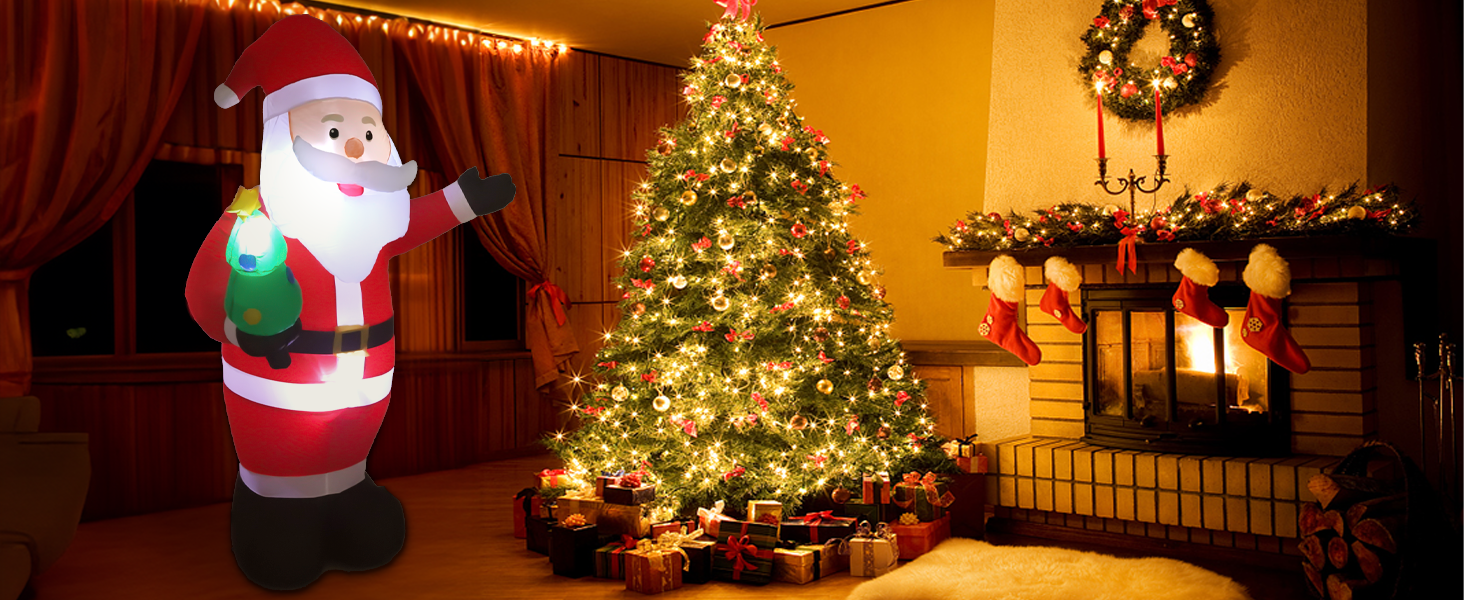 180CM Gonfiabile Albero con Babbo Natale e Cane Luci a LED, 6FT Albero di Natale Gonfiabile Decorazione Natalizia per Giardino e Casa con Luci LED, per Giardino, Prato, Cortile 180CM Gonfiabile Albero con Babbo Natale e Cane Luci a LED, 6FT Albero di Natale Gonfiabile Decorazione Natalizia per Giardino e Casa con Luci LED, per Giardino, Prato, Cortile