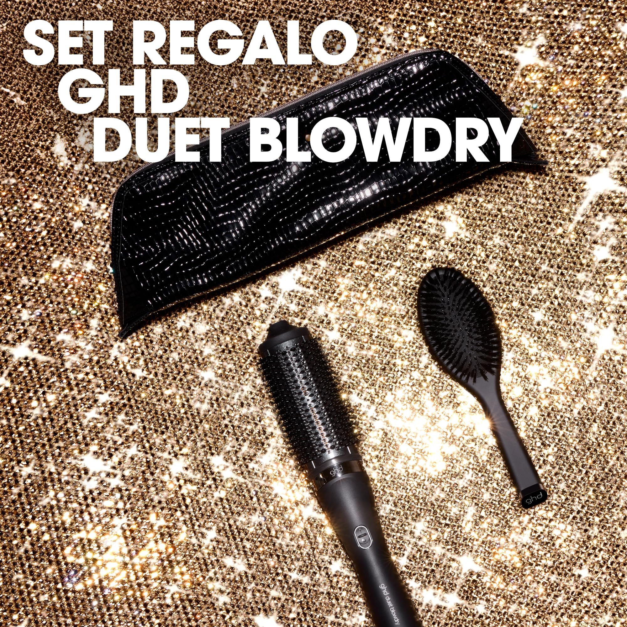 ghd Set Regalo Duet Blowdry, Include Spazzola Asciugacapelli Lisciante 2-in-1, Spazzola Districante e Custodia Termoresistente, Da Bagnati a Piega Voluminosa Senza Danni da Calore, 50% più Lucenti
