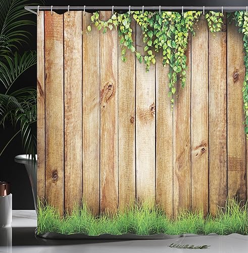 Vista 17 de Ambesonne, cortina de ducha cuatro estaciones