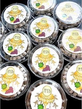 YRP 12 pcs White Scented Wooden Rosaries First Communion Party Favors Recuerdos Rosario