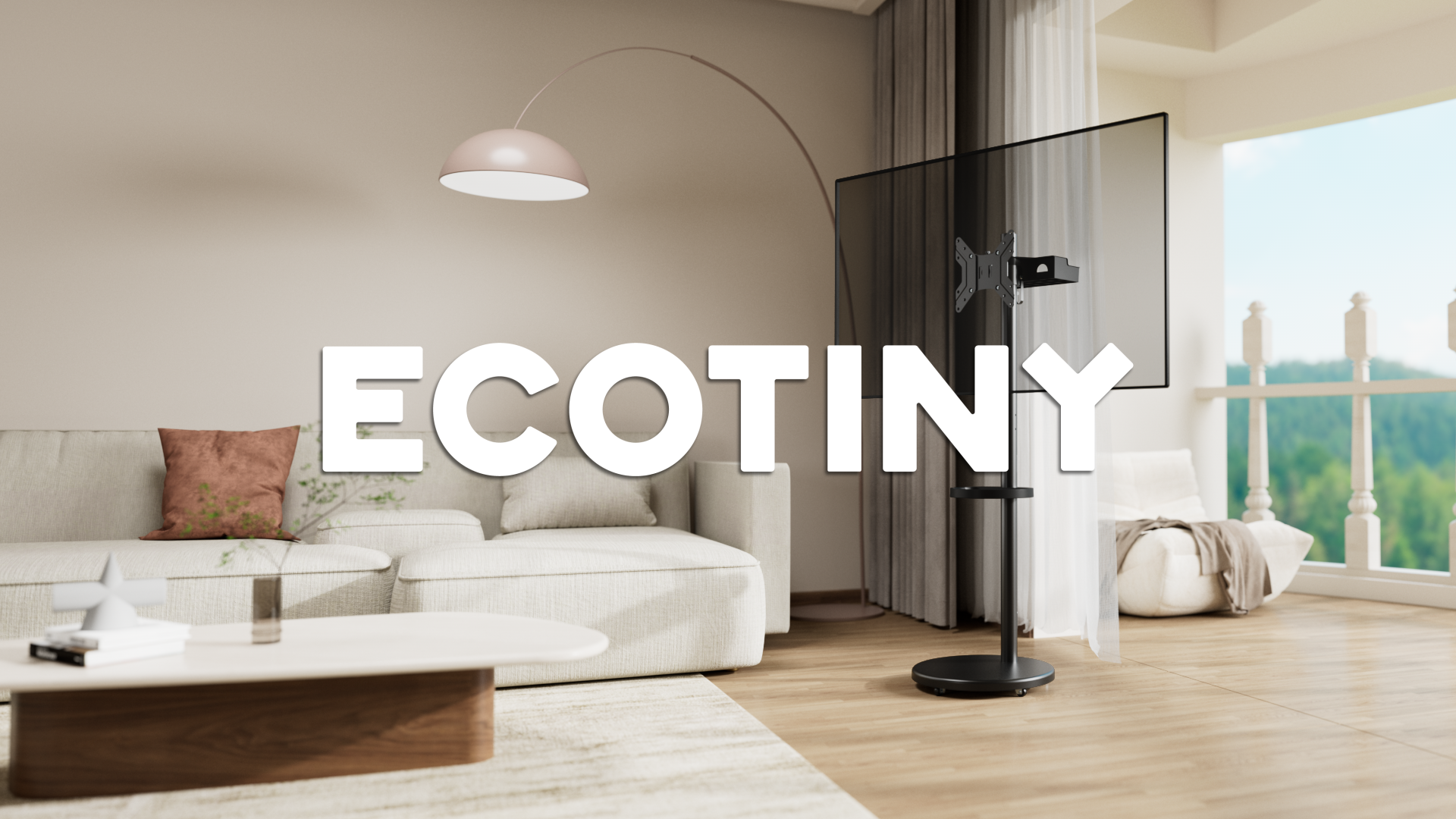 Amazon.co.jp: ECOTINY テレビスタンド 13~43インチ対応 縦横回転 壁