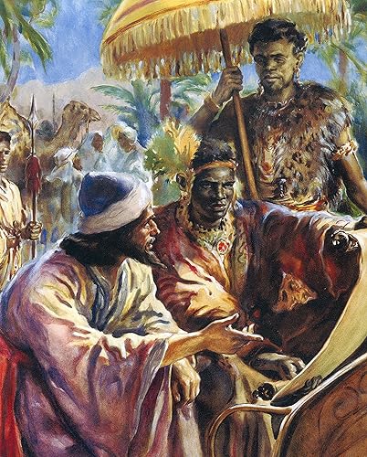 Imagen de impresión católica - Philip & the Ethiopian C - 8" x 10" listo para ser enmarcado