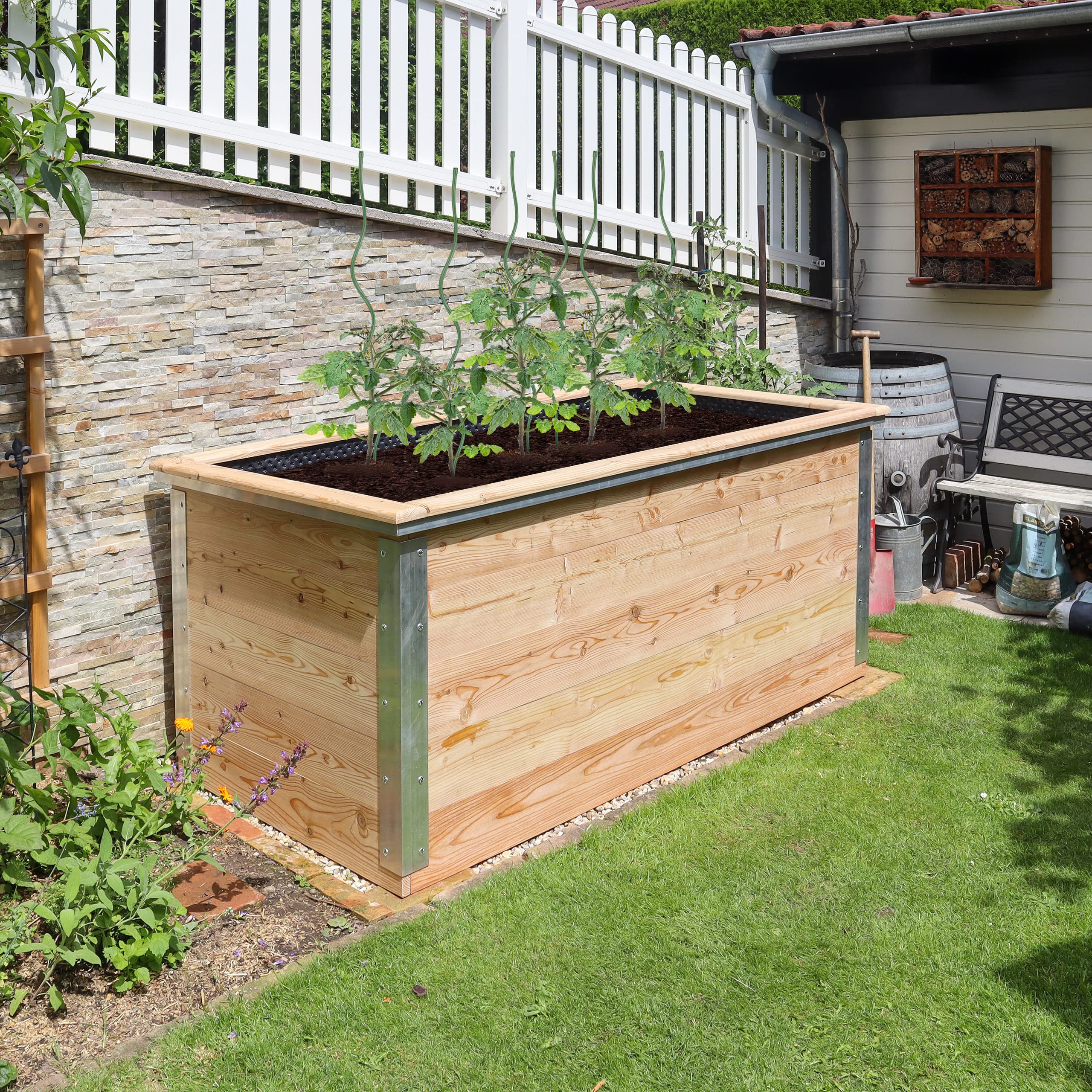 Relaxdays Tuteur à tomates en Lot de 20, Longueur 120 cm, diamètre 10 mm, métal Inoxydable (Acier) et PE, Vert