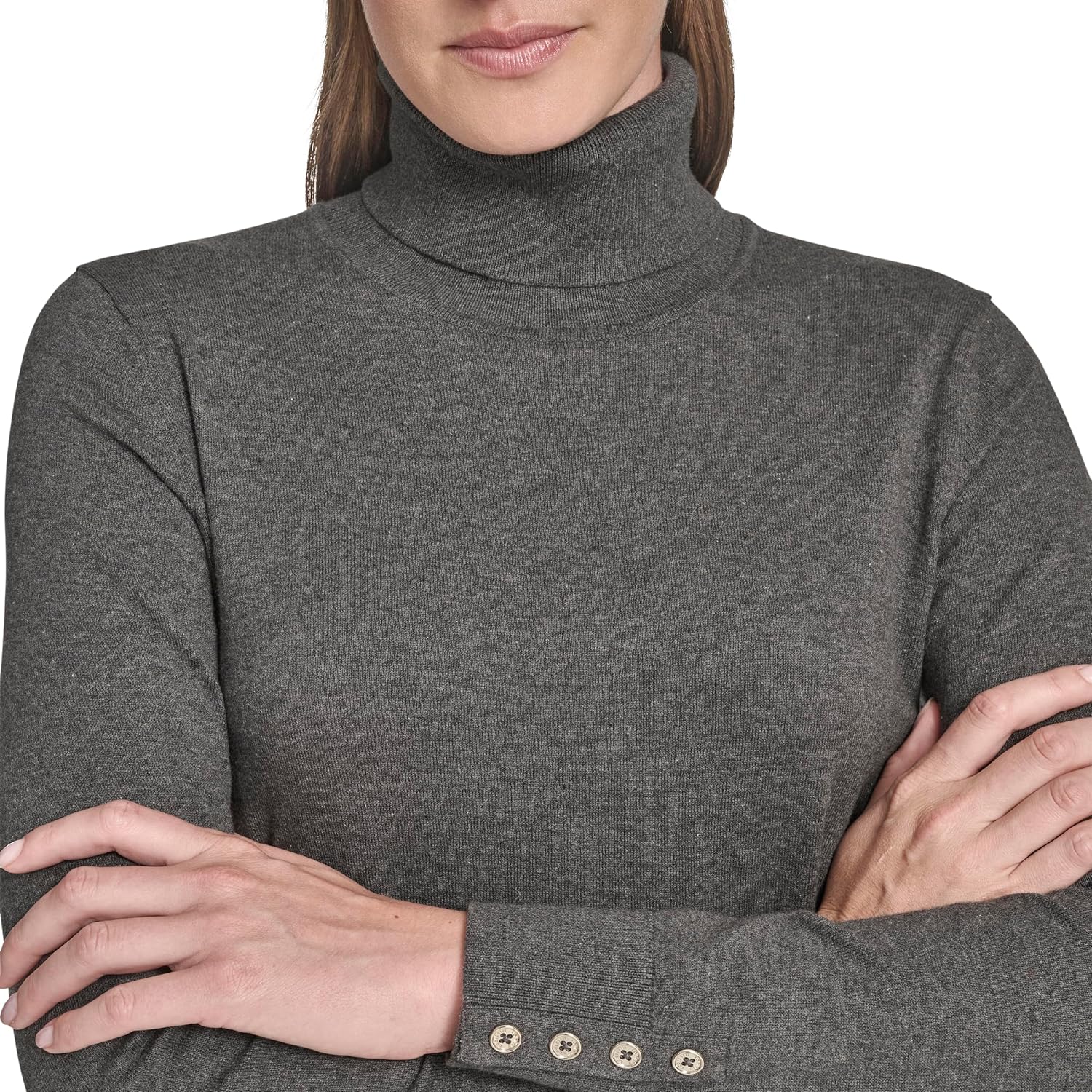 Tommy Hilfiger Womens Cotton Lightweight Turtleneck Sweater - Image 5