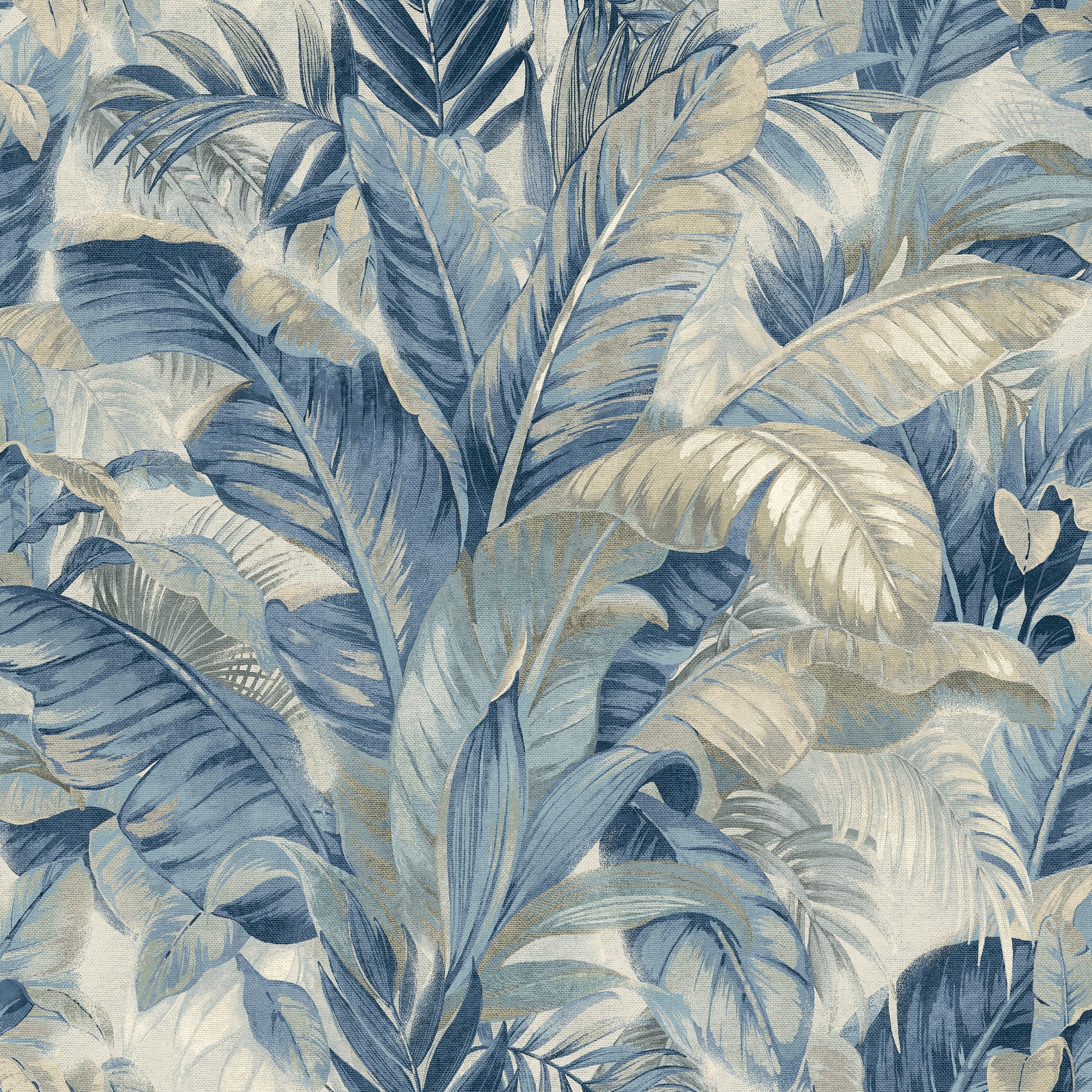 Tommy Bahama - Peel and Stick Wallpaper, Botanical Wallpaper for Bedroom, Powder Room, Kitchen, Vinyl, 30.75 Sq Ft Coverage (Nassau Collection, Luna)