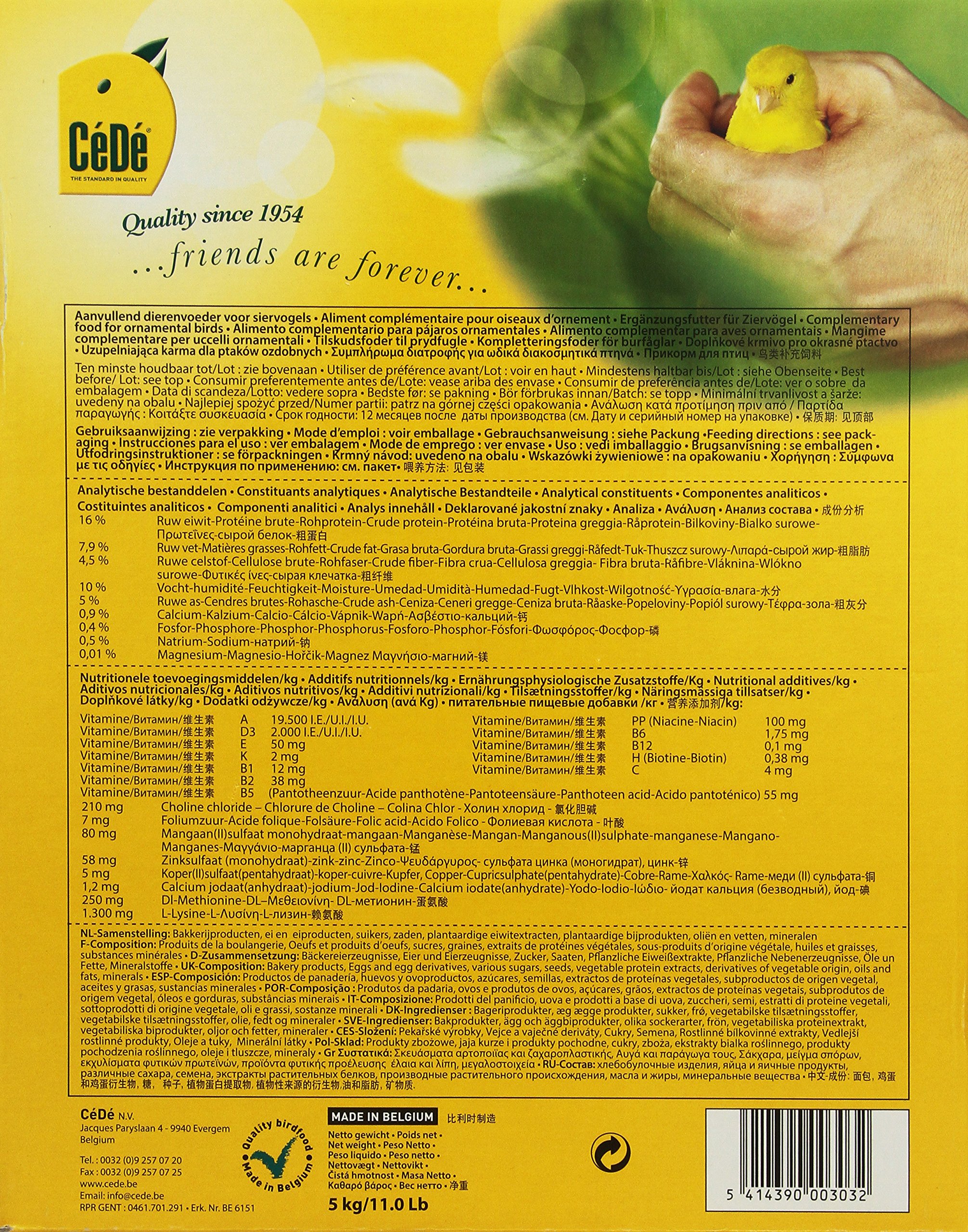 Nobby - 10010 / Cedé - Cibo proteico per Uccelli - Canarino Rosso - 5 x 1 kg
