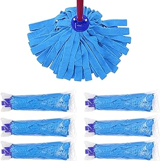 EaseYourDay Microfiber String Mop Head Refill Fit 3/4" Screw-On Thread,6PCS