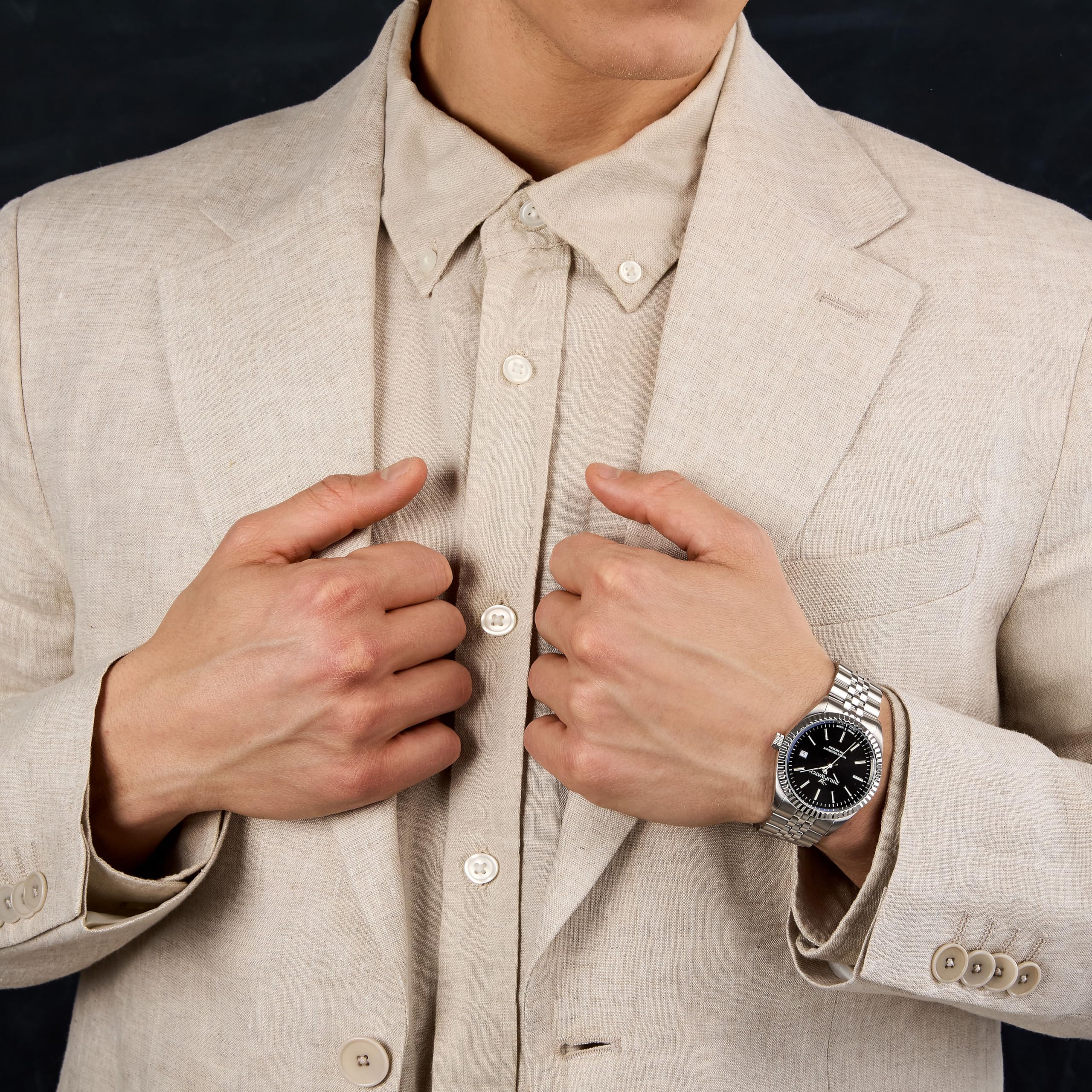 Philip Watch Orologio Uomo, Tempo, Data, Analogico, 39 mm, Collezione CARIBE URBAN