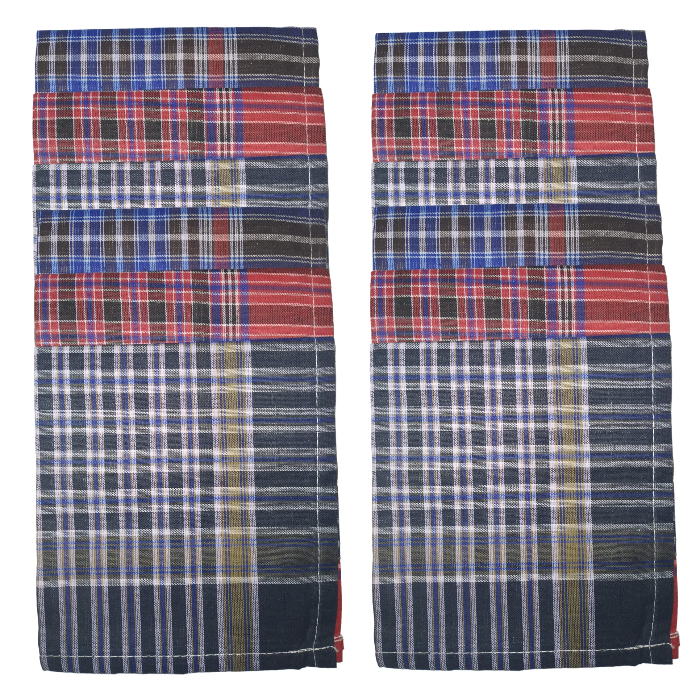 Men's Cotton Handkerchief dark colored printed 100% Cotton Handkerchief For Men pack of 12-picture-12