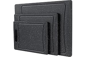 3-Piece Kitchen Cutting Board Set - Black