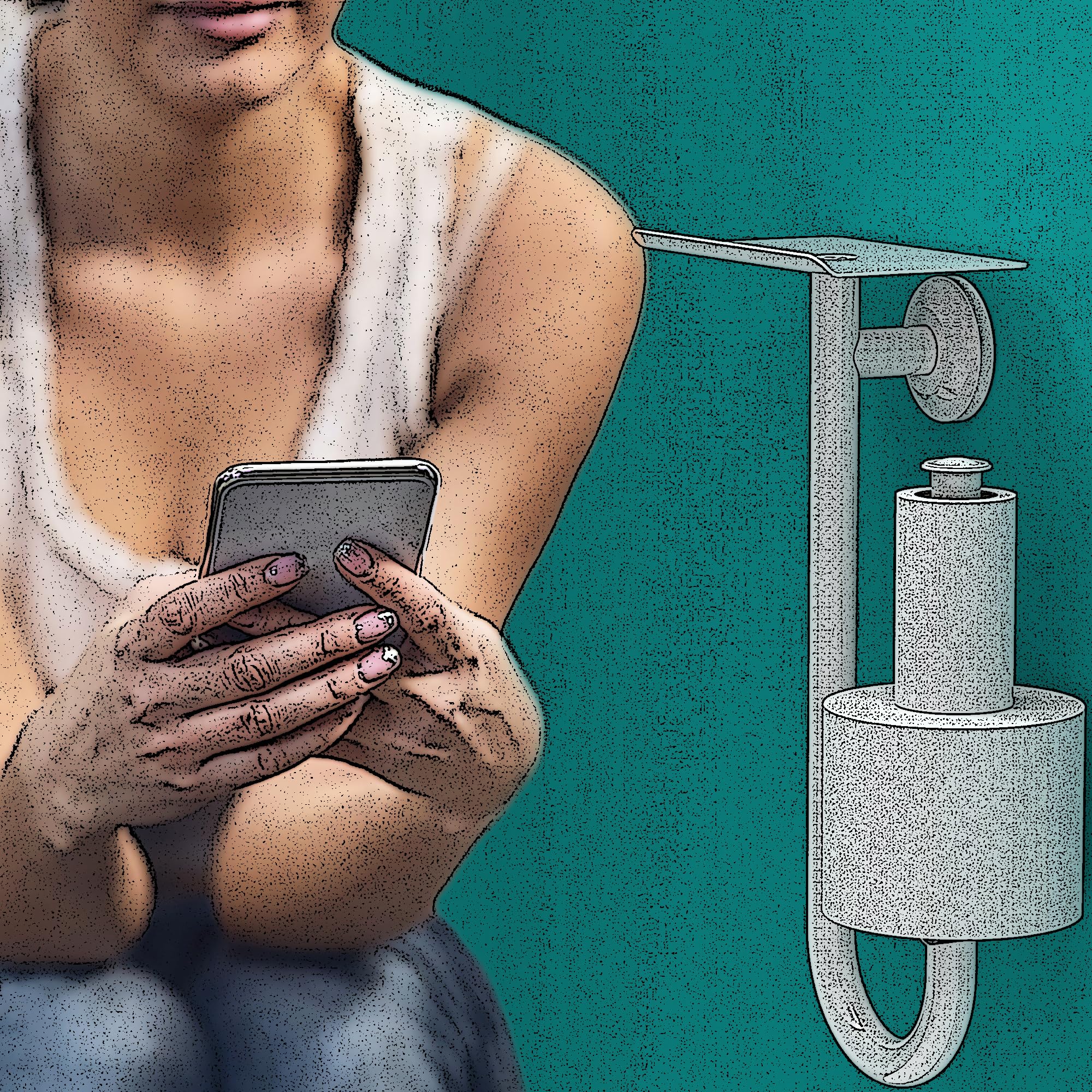 Podwójny uchwyt na papier toaletowy 3 w 1 ze stali nierdzewnej z wytrzymałym drążkiem i górną półką na wilgotne chusteczki, ręczniki, telefon, dywan (biały, leworęczny)