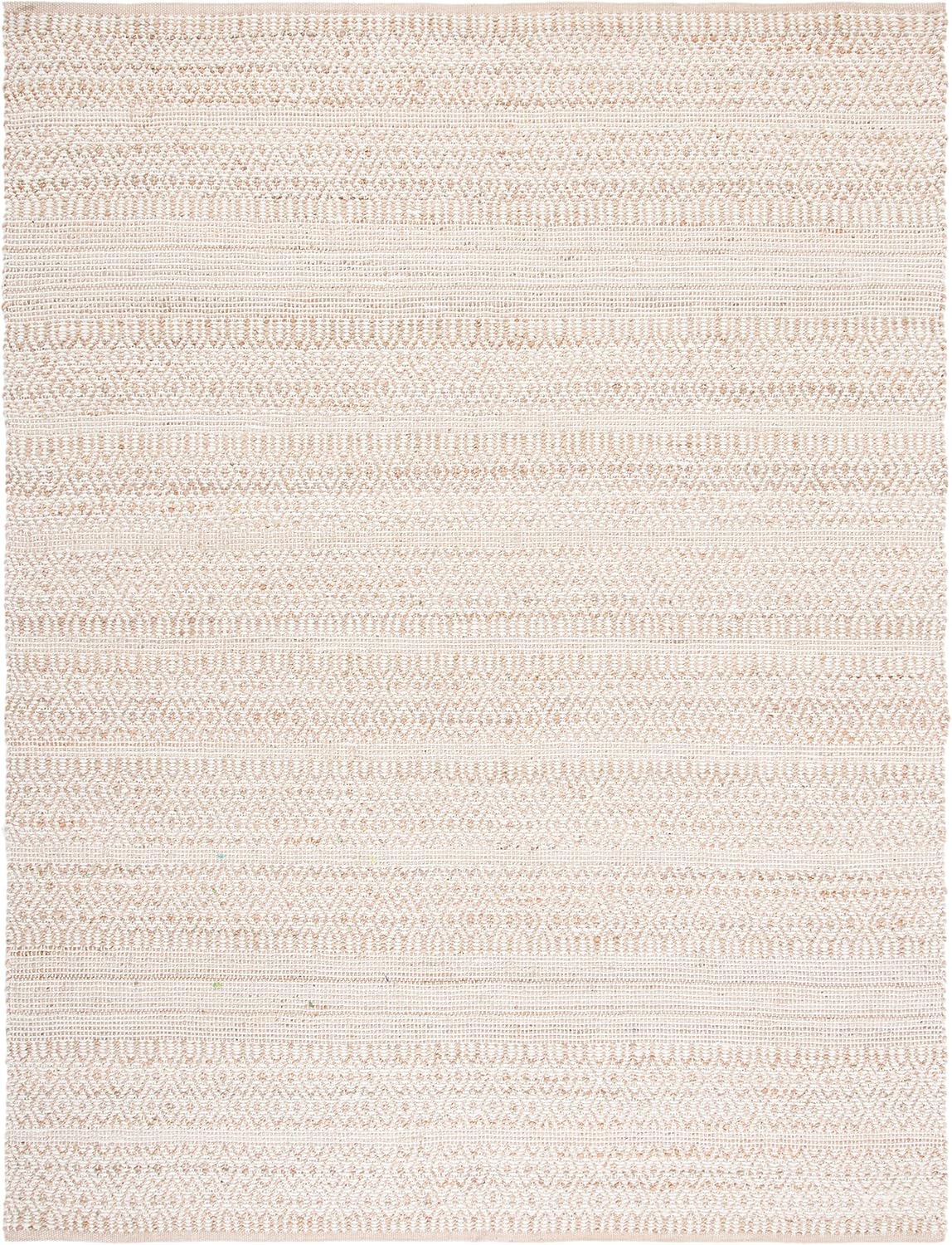 Ivory Hand-Knotted Wool 8' x 10' Area Rug