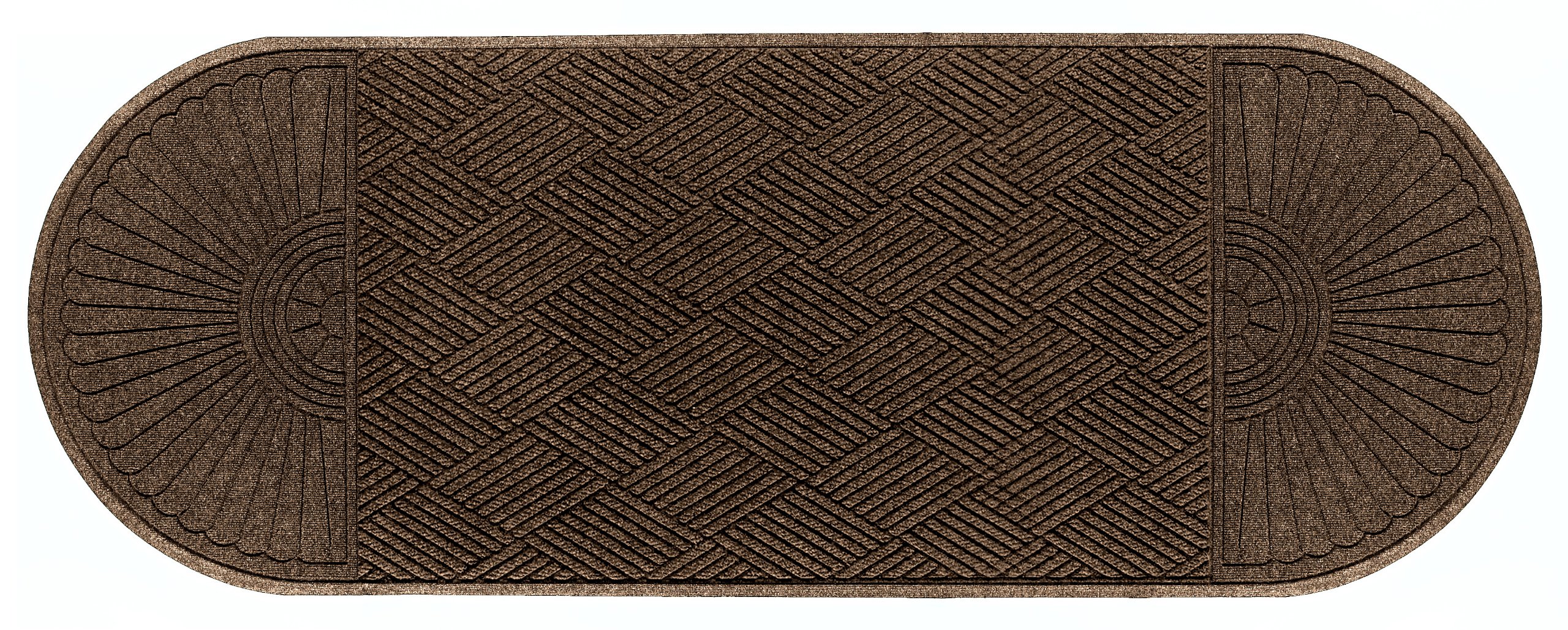 M+A Matting 2249 Waterhog Eco Grand Premier PET Polyester Fiber Double Ends Entrance Indoor/Outdoor Floor Mat, SBR Rubber Backing, 7.1' Length x 3'