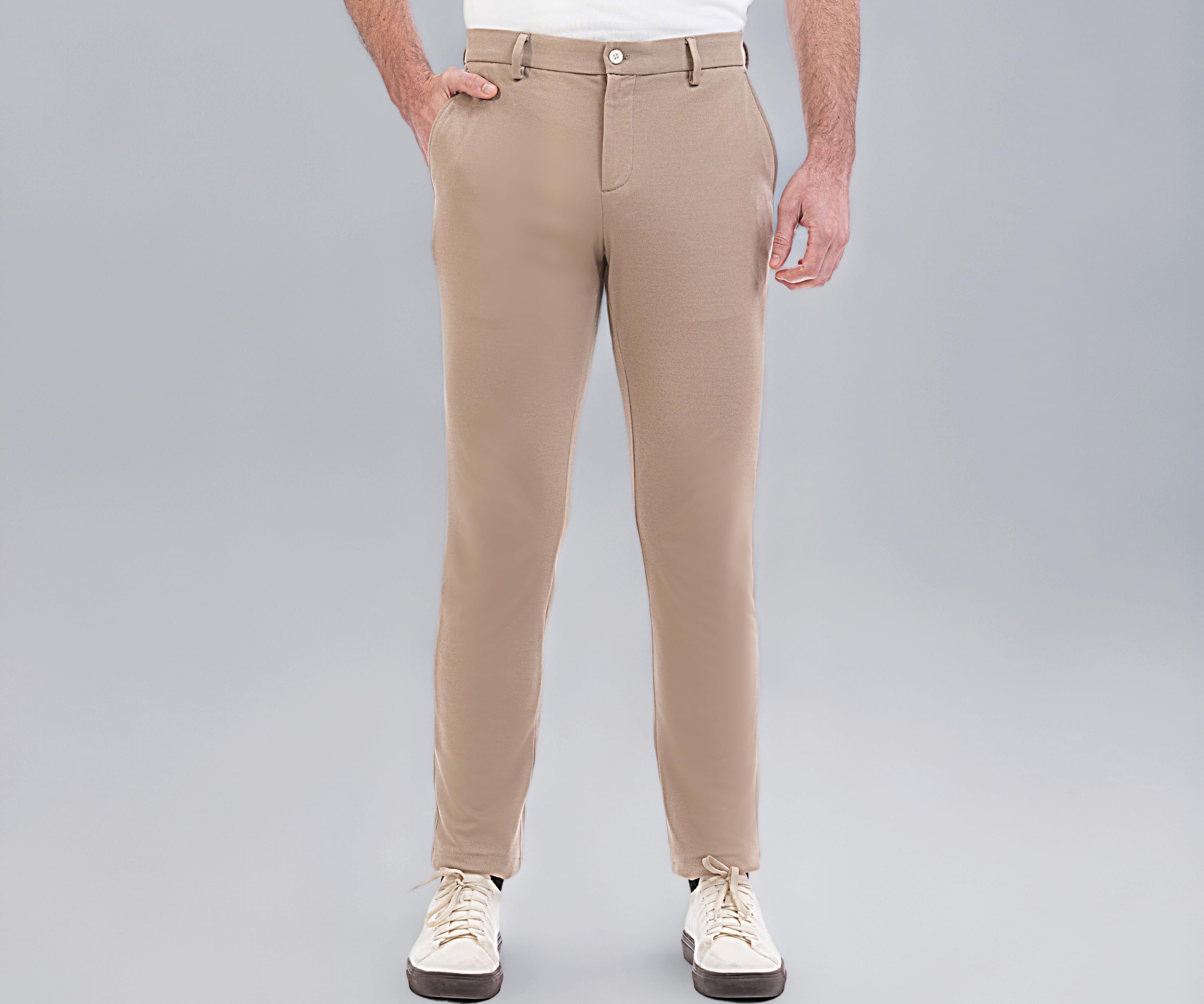 The Pant Project Luxury PV Stretchable Casual Pants for Men | Stylish Slim Fit Men's Wear Trousers for Office or Party | Mens Fashion Dress Trouser with Expandable Waist & 4 Way Stretch