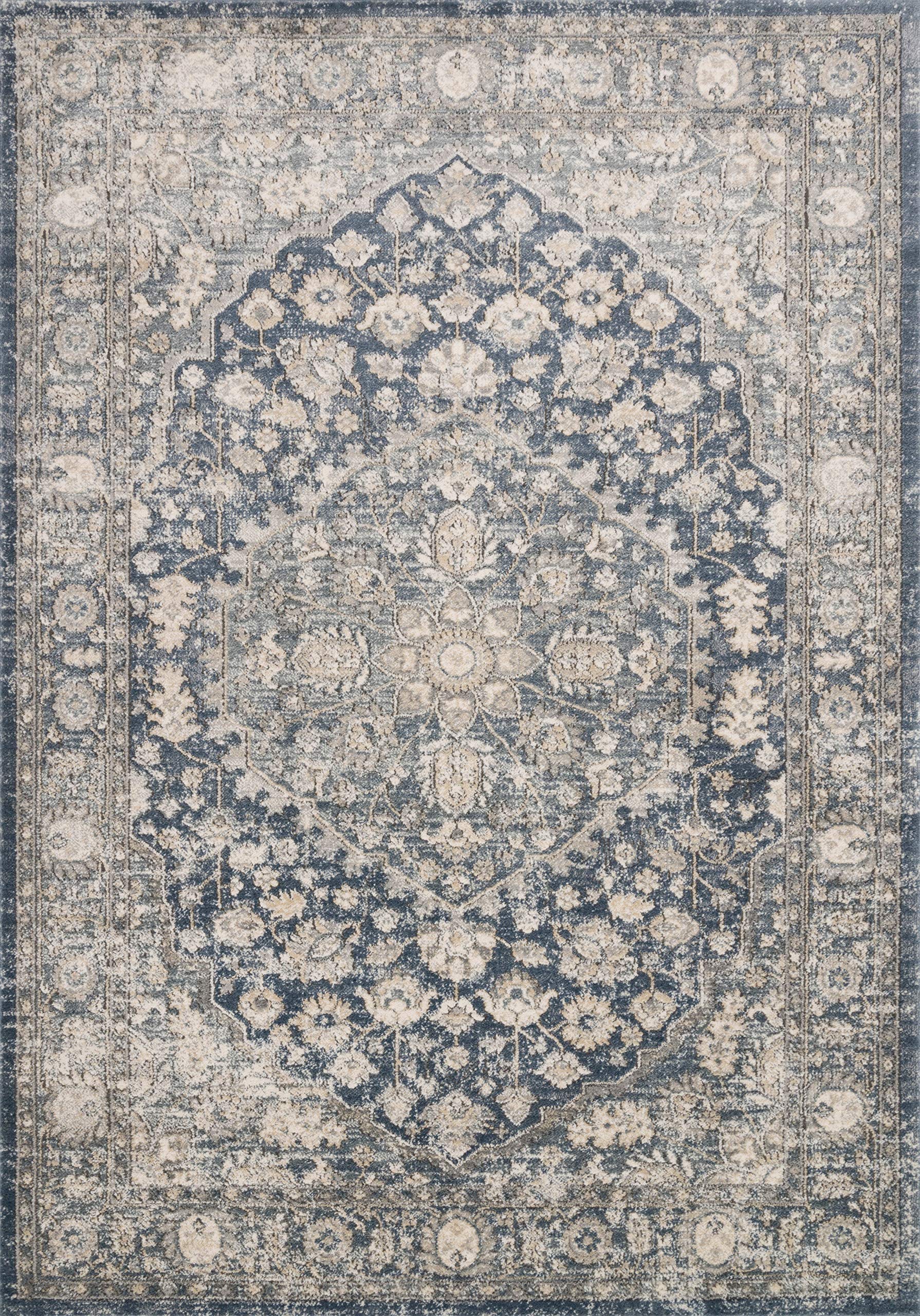 Loloi II Teagan Collection TEA-01 Denim / Mist, Traditional 2'-8" x 4' Accent Rug