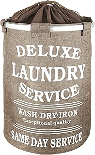 LOMOS Panier à Linge Stable en Marron avec Une capacité de 70L