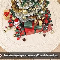 Vista 98 de Mr. Pen Christmas Tree Skirt - 48 inches, Faux Fur, White