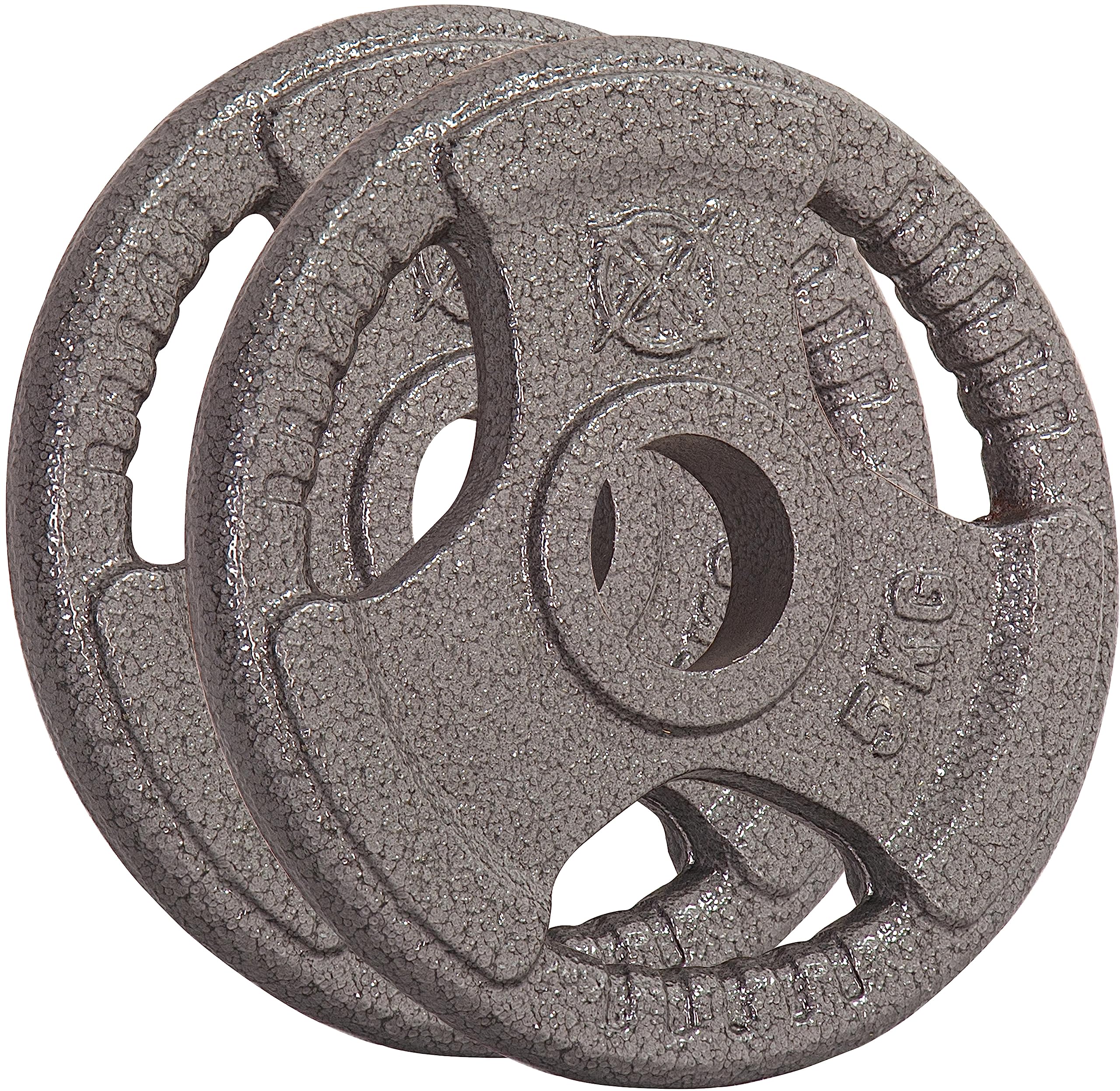 RIP X Pair of Tri Grip 2" Olympic Weight Plates in Cast Iron - 5kg
