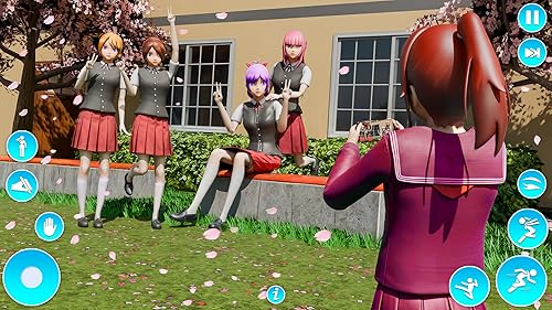 Vida de estudante de anime virtual - Jogo de simulador de ensino médio
