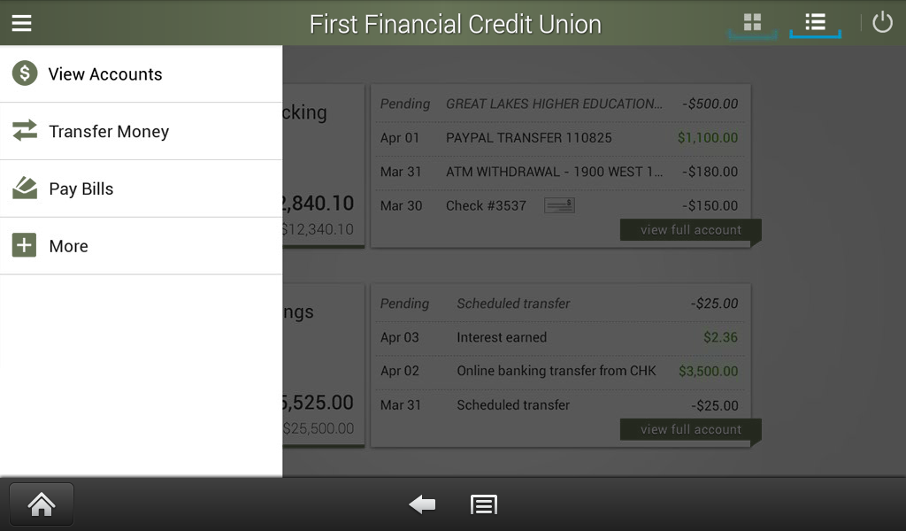 First Financial Credit Union App on Amazon Appstore