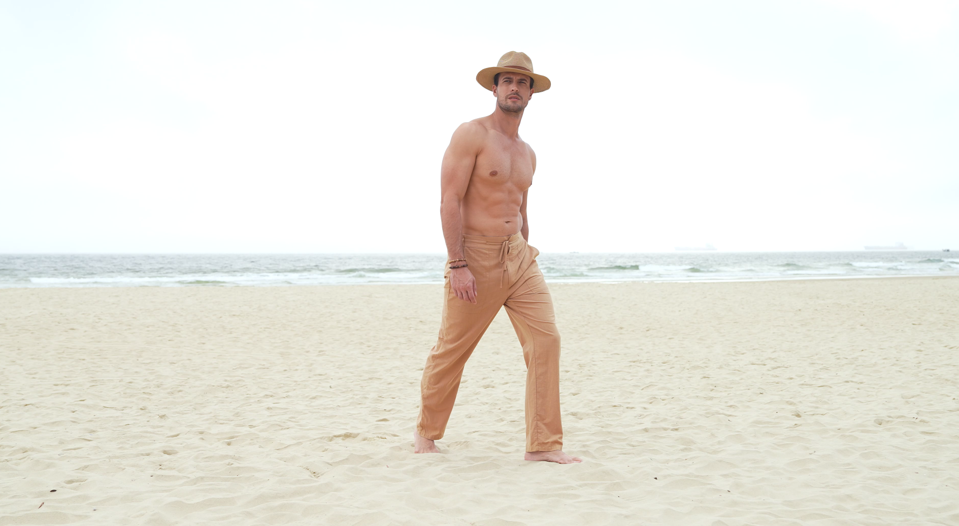 Pantalones Holgados Verano Pantalones De Lino Para Hombre - Holgados Y Transpirables Para Verano, Playa Y Yoga Pantalones Estilo Harem Elásticos