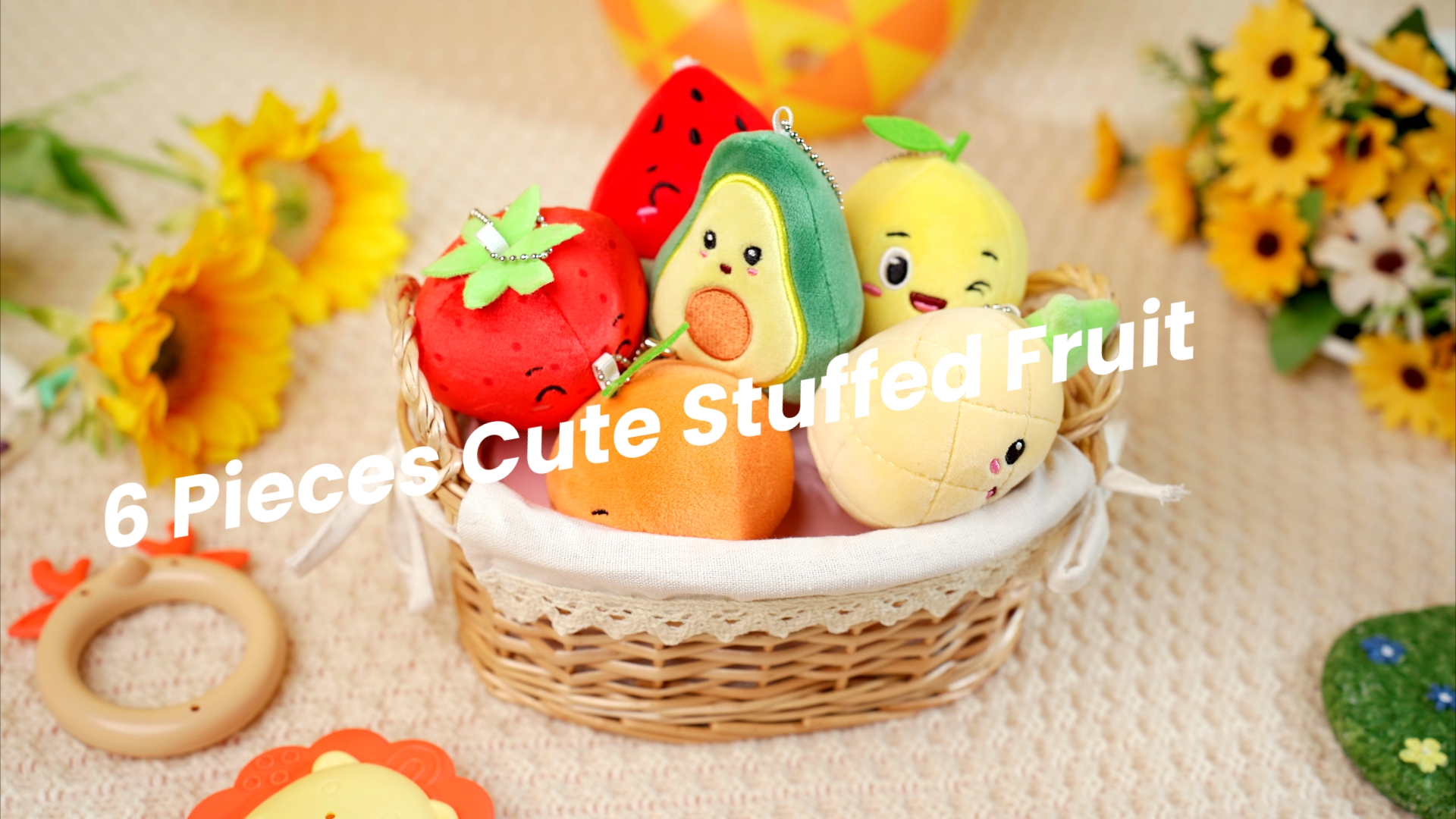 Amazon.com: Aoriher 6 Pcs Cute Fruit Plush Toys Colorful Stuffed