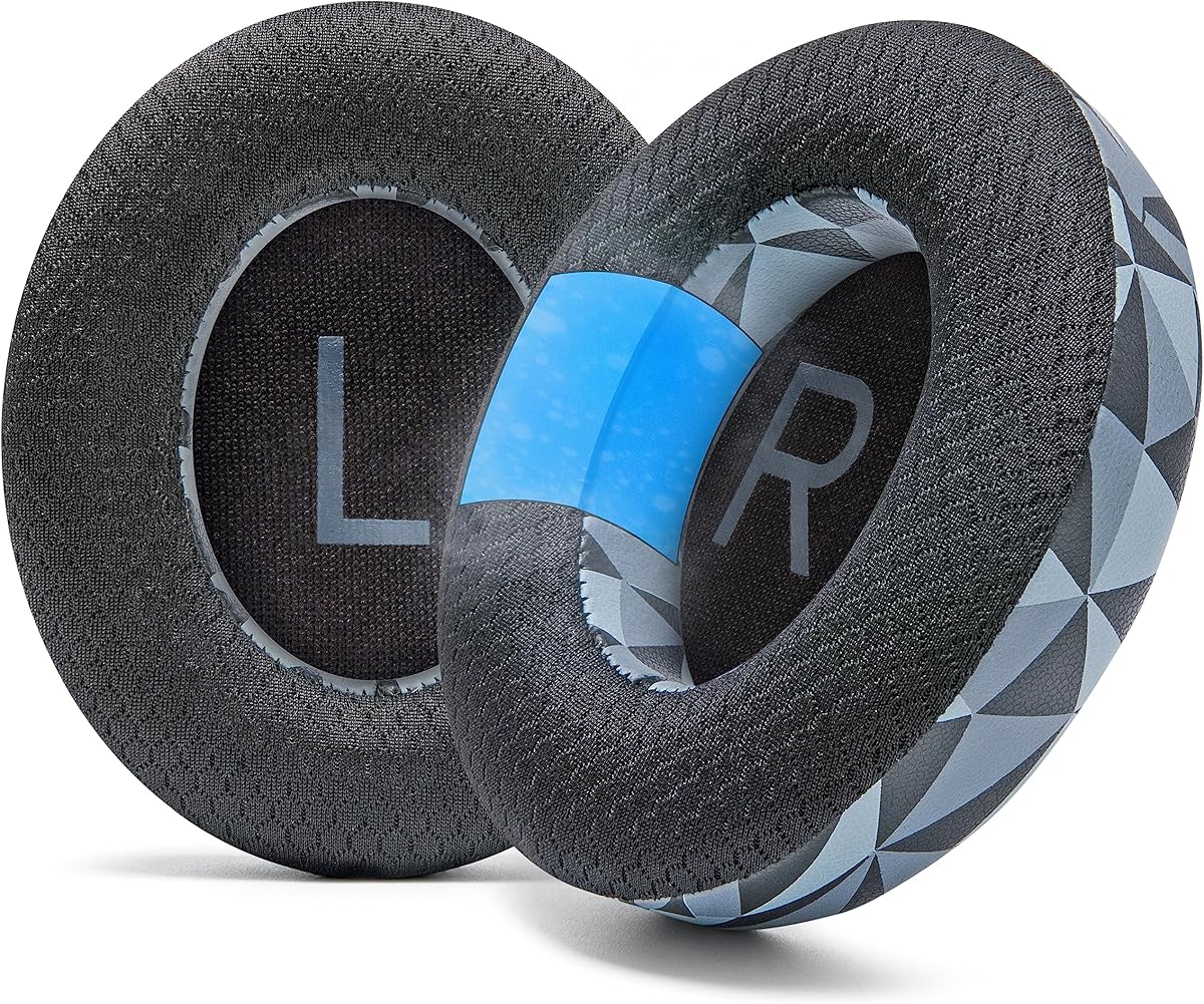 WC Freeze NC700 - Cooling Gel Ear Pads for Bose Noise Canceling 700 Headphones | Breathable Sports Fabric, Cooling Gel, Extra Thick & Cooler for Longer | Geo Grey