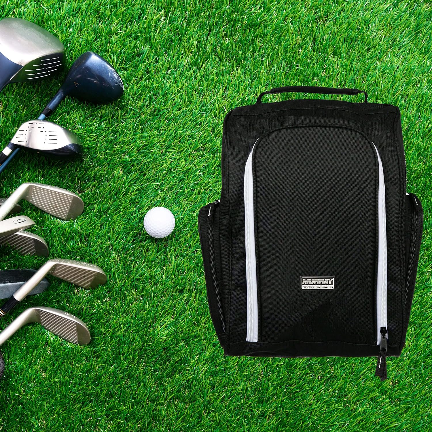 Murray Sporting Goods Golf Shoe Bag - Golf Accessories for Men Black Shoe Carrier Storage Travel Bag Tote - Image 7