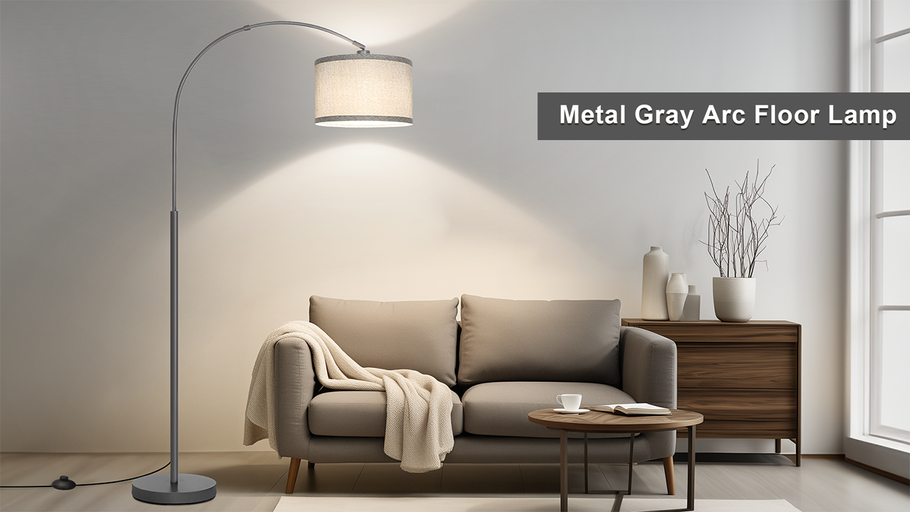 Arc Floor Lamp, Modern Floor Lamp for Living Room with Adjustable
