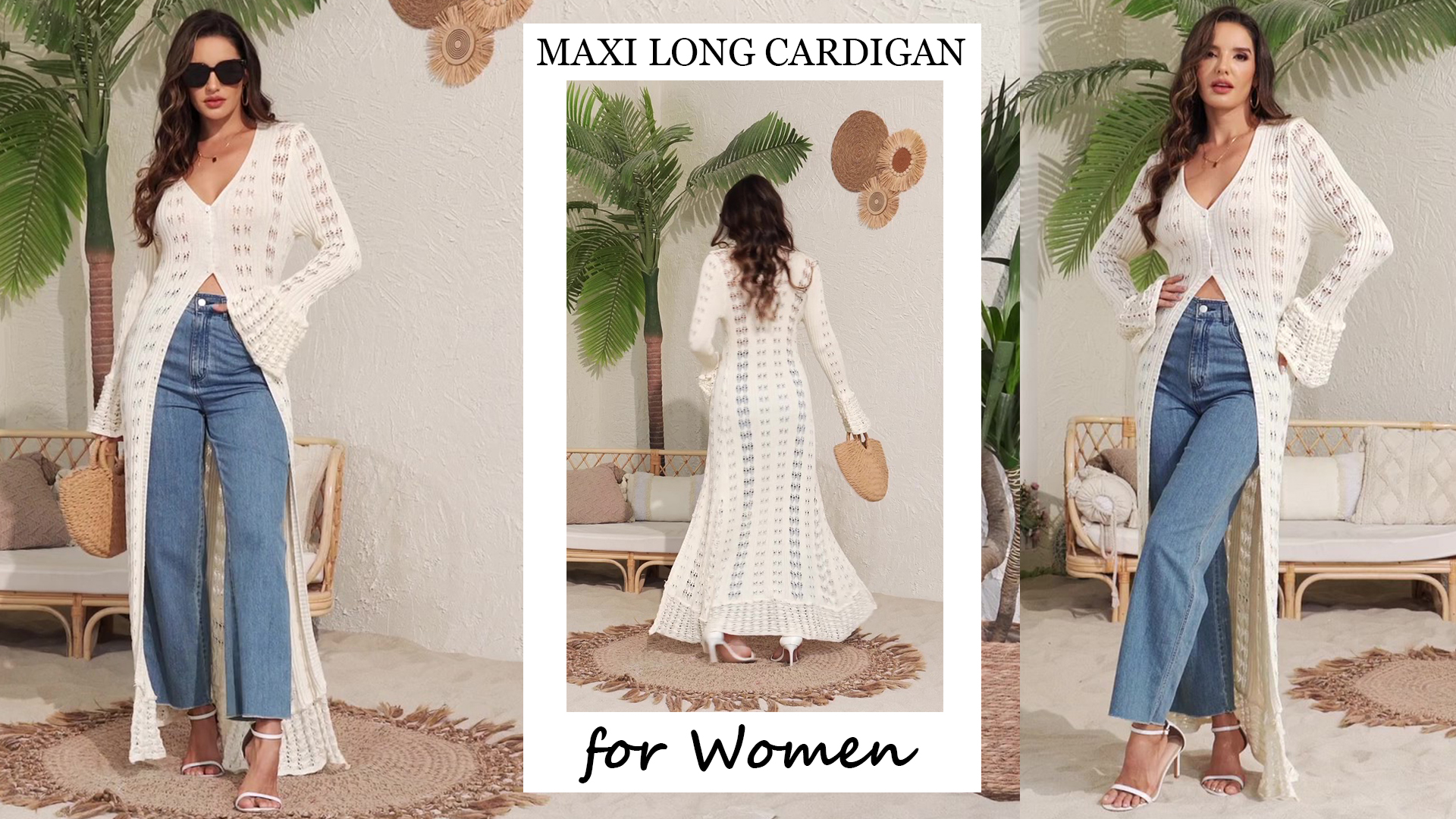 KWSTAIN Cream Lightweight Cardigans for Women 2025 Summer Autumn