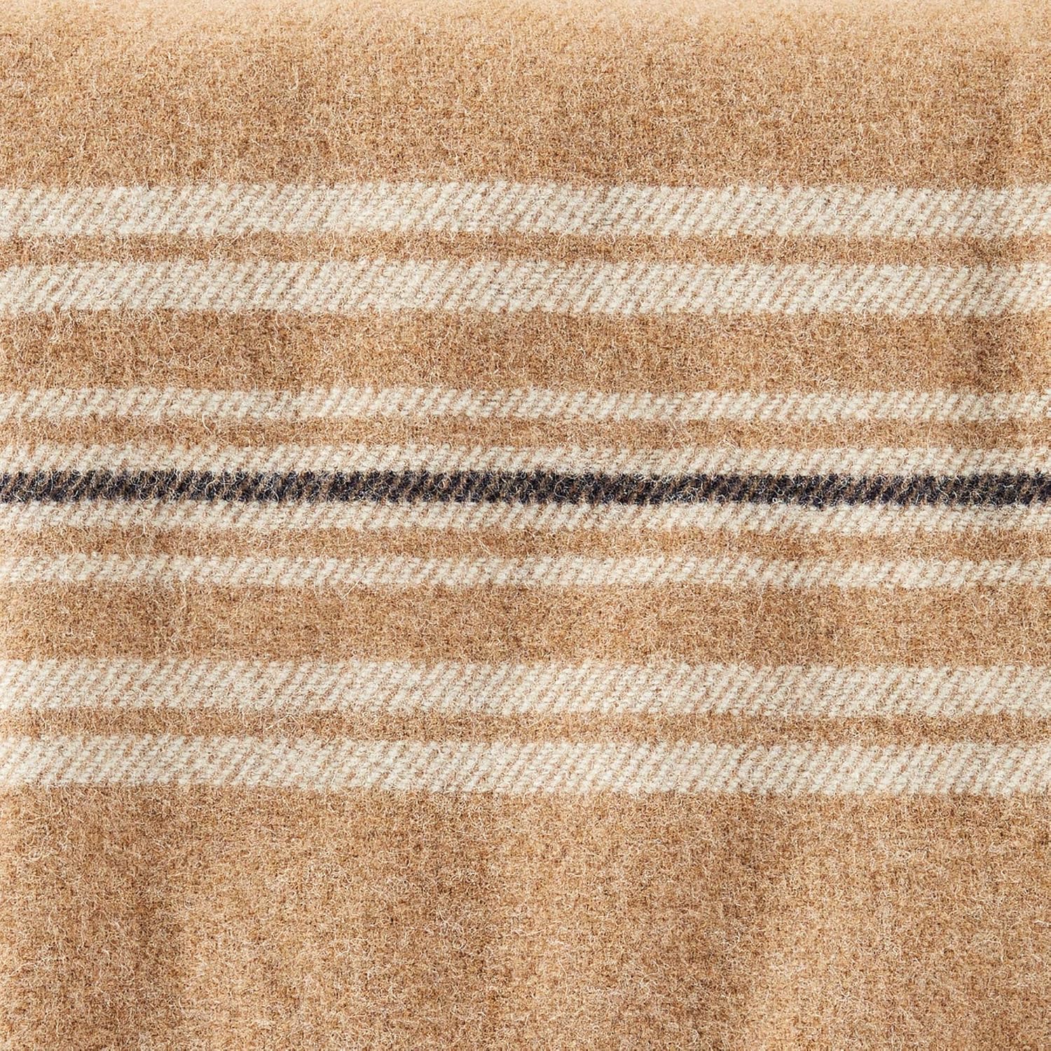 Lowest Price Pendleton, Eco-Wise Washable Wool Throw, Irving Stripe Camel