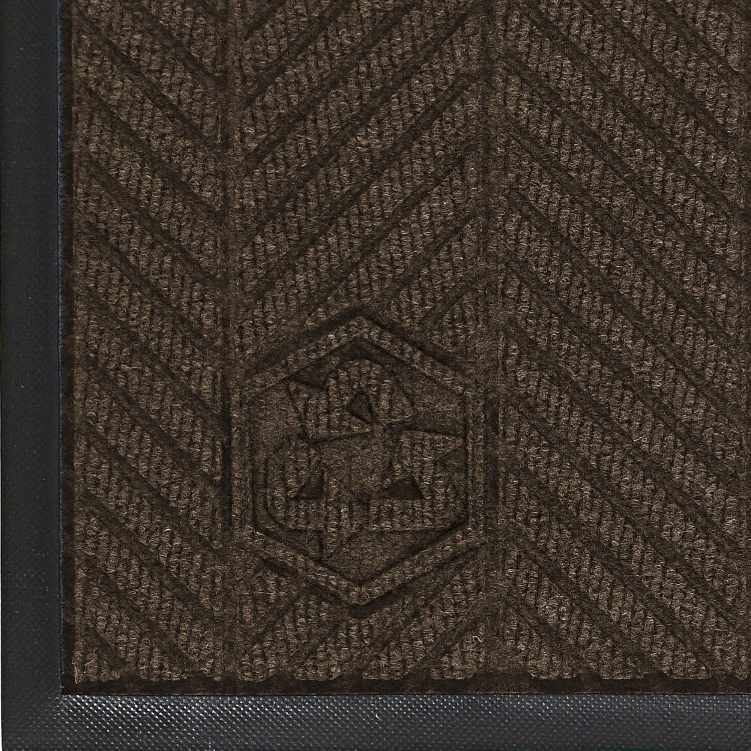 M+A Matting 2240 Waterhog Classic ECO Elite PET Polyester Entrance Indoor Floor Mat, SBR Rubber Backing, 3' Length x 2' Width, 3/8 Thick, Chestnut Brown