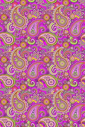 Lámina de vinilo de transferencia de calor con patrón de amor rosa de cachemira, para silueta, de 12 x 18 pulgadas, alta calidad para ropa, máscara