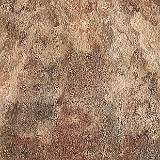 Majestic Self Adhesive 18-Inch Square Vinyl Floor Tiles, 10 Tiles - 18" x 18", Rustic Copper Slate Pattern - Peel & Stick, DIY Flooring for Kitchen, Dining Room & Bathrooms by Achim Home Decor