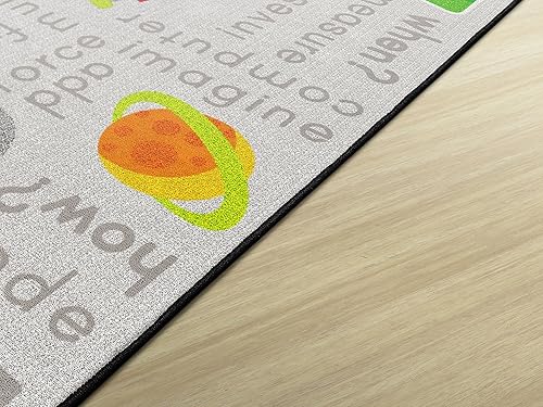 Miniatura 27 de Flagship Carpets STEM - Alfombra educativa de ciencia para aula infantil o habitación de los niños, alfombra de sala de juegos o tapete