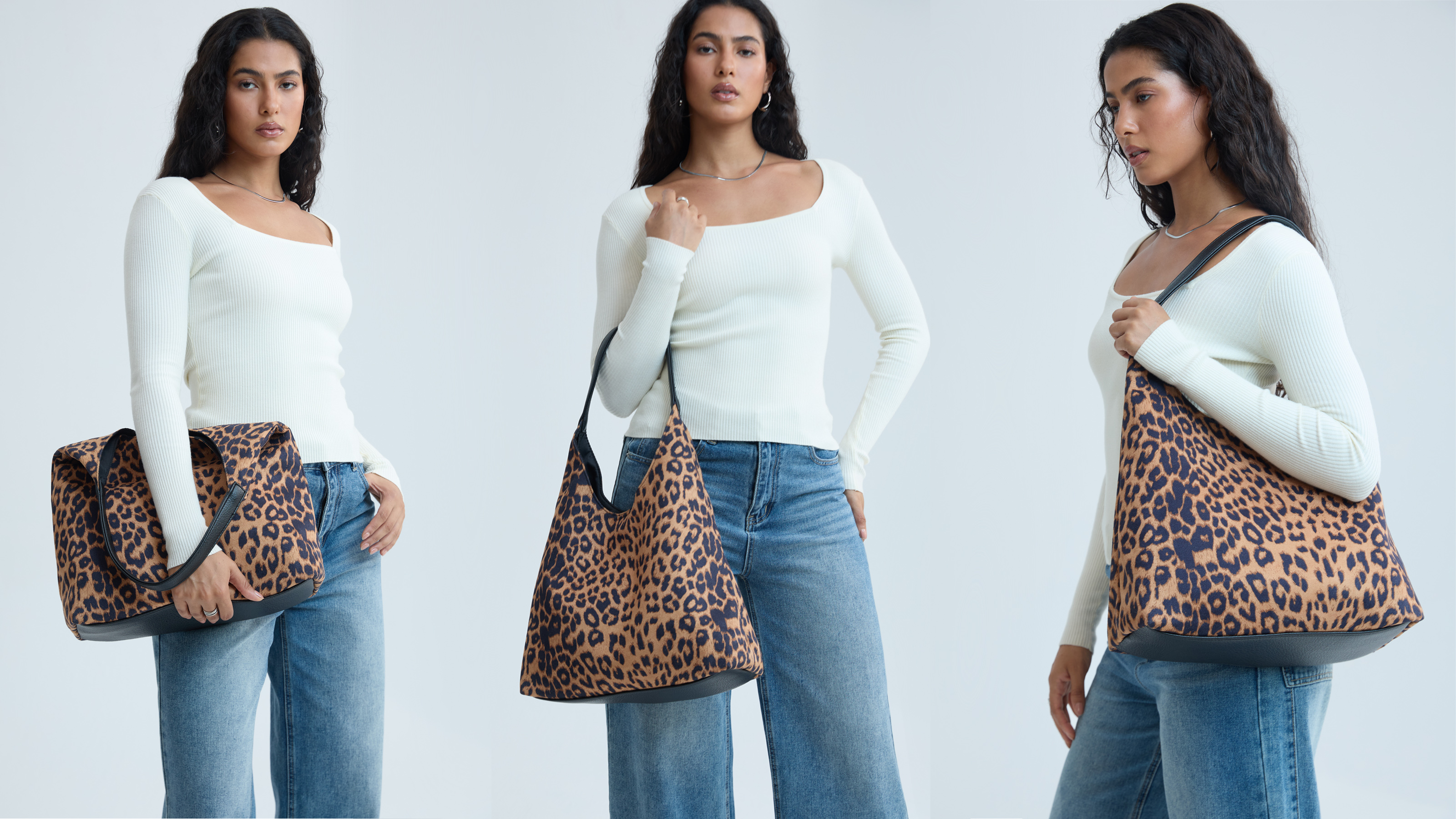 Bolso Tote Leopardo para Mujer con Cierre Magnético miniatura 7