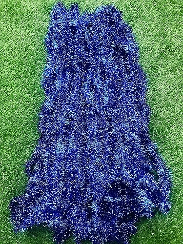 Miniatura 4 de Guirnalda de oropel azul para decoración de Navidad, adornos metálicos para árbol de Navidad, fiesta de inauguración de la casa, fiesta de Año