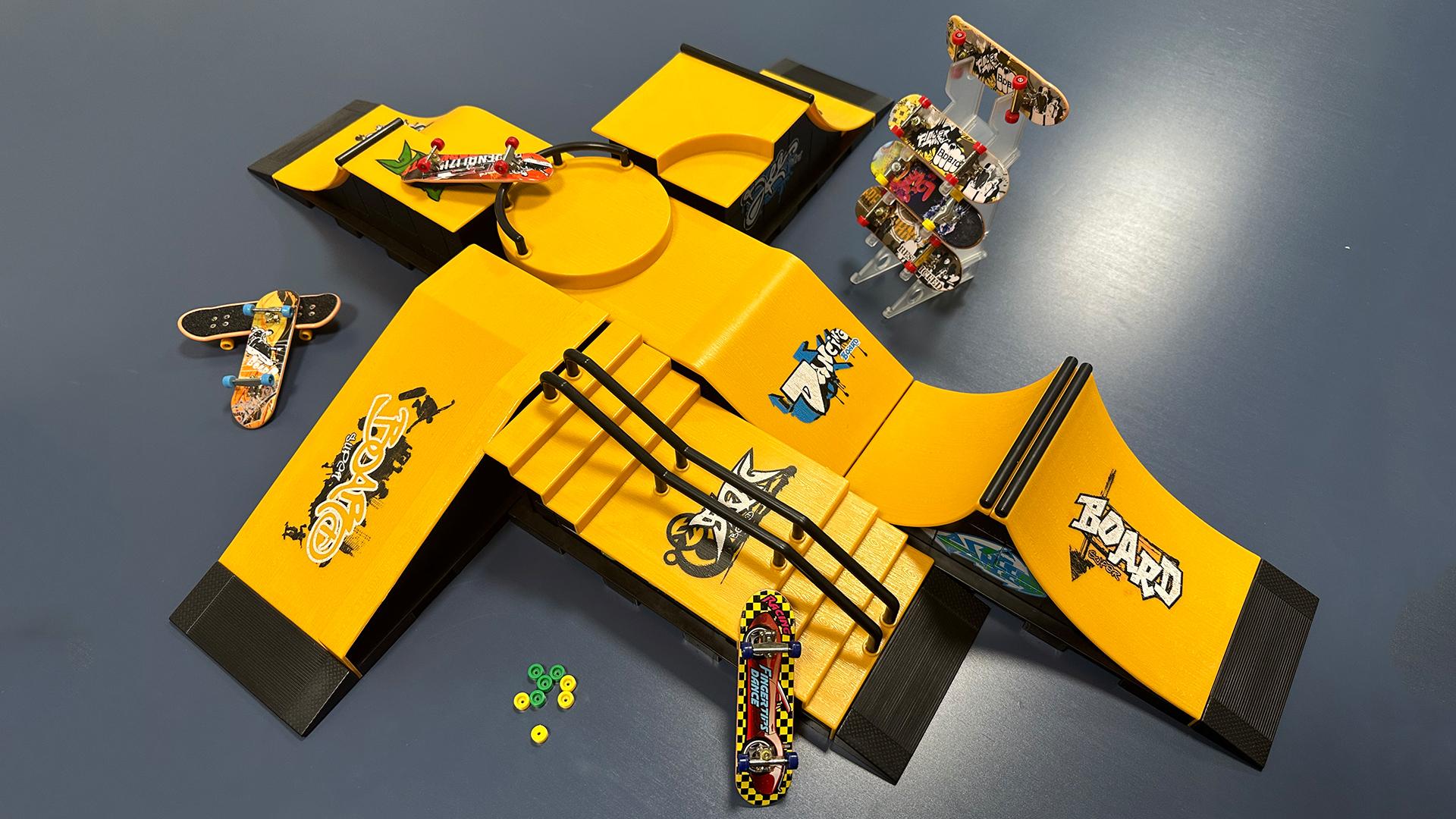 MOLUCKFU Finger Skateboard Park Set - Mini Skatepark Hindernisse Für Fingerboards