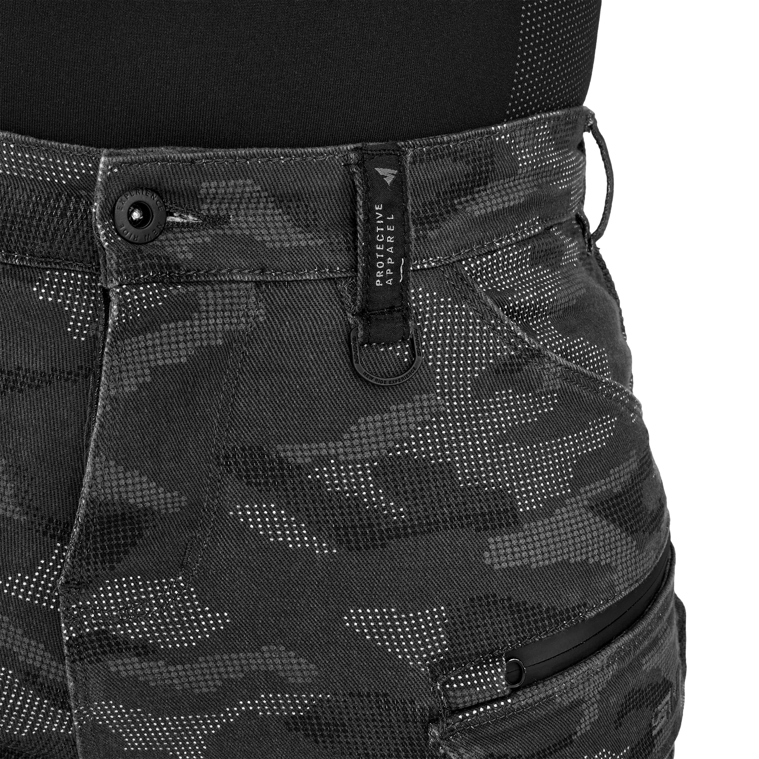 SHIMA Giro 3.0 Damskie spodnie motocyklowe Ochraniacze AirForce Homologowane obcisłe Tekstylia Cargo Urban Spodnie Ochronne Kolana Wentylowane Elastyczne Odzież Letnia (Damska, Camo, 24/30)