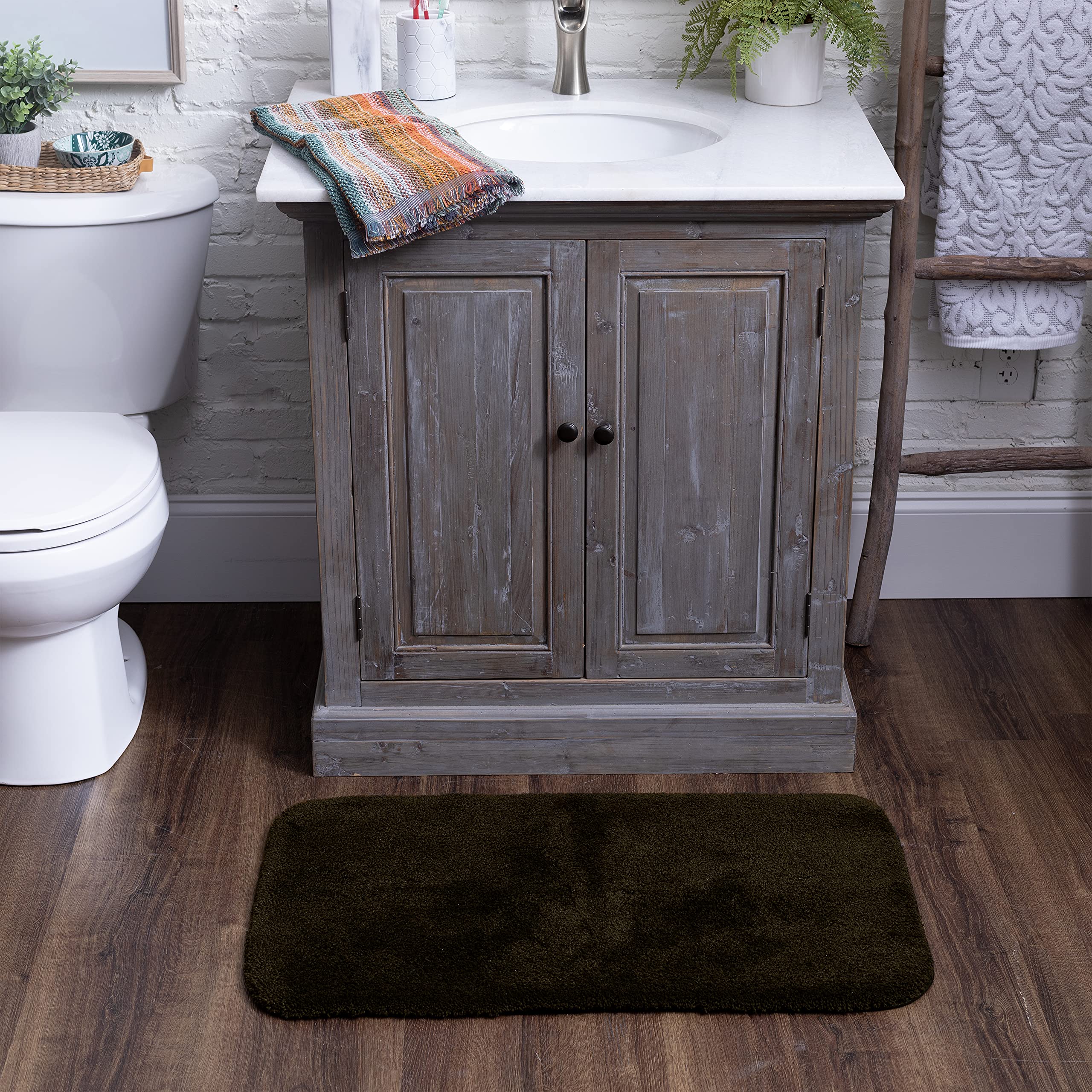 Amazon.com: Mohawk Home Machine Washable Acclaim Bath Rug,Espresso