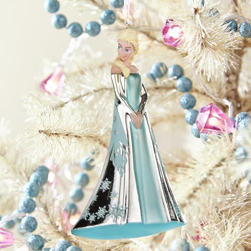 Hallmark Elsa the Snow Queen Blown Glass Ornament, Frozen Tree Decoration, Disney Hanging Ornament - Image 4