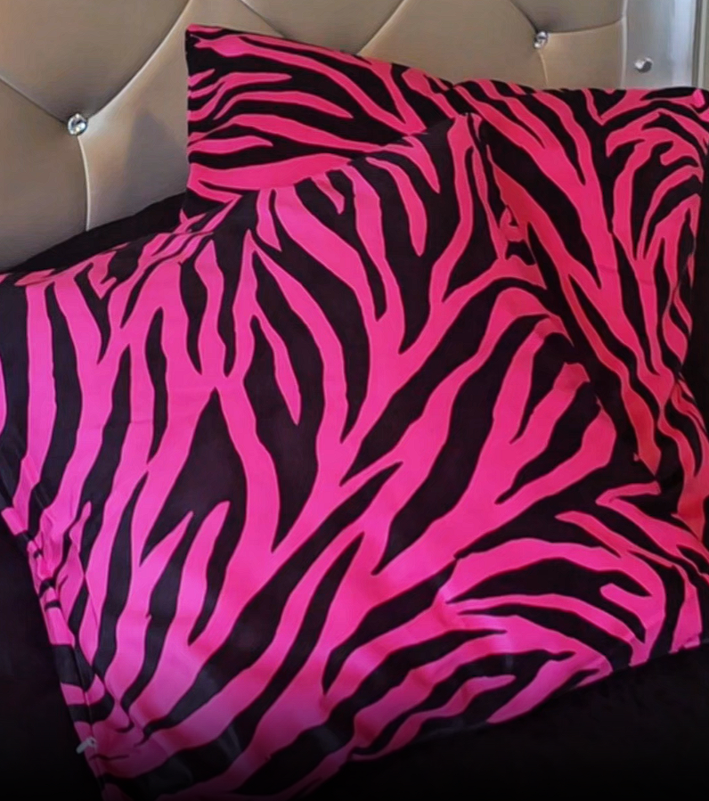 Amazon.com: Pecfamly Y2K Pink and Black Zebra Print Throw Pillows