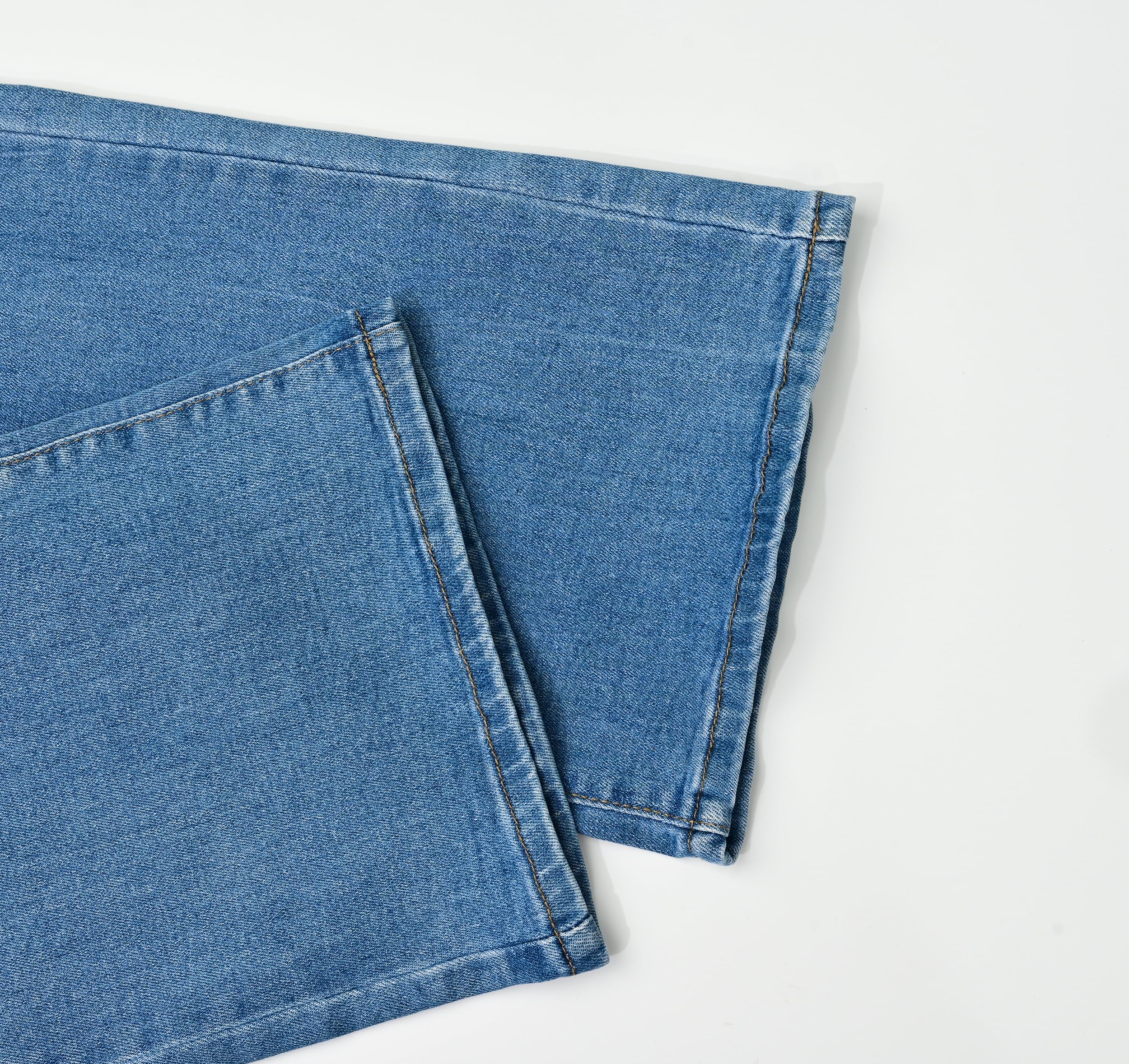 Jeans Donna Vita Alta Larghi Jeans Donna Baggy Wide Leg Fit Jeans FX9050