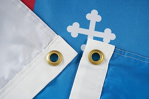Miniatura 3 de FRF FLAG Bandera de iglesia episcopal de 3 x 5 pies, bandera de iglesia cristiana de doble cara, con 2 ojales de latón y 4 filas de puntadas