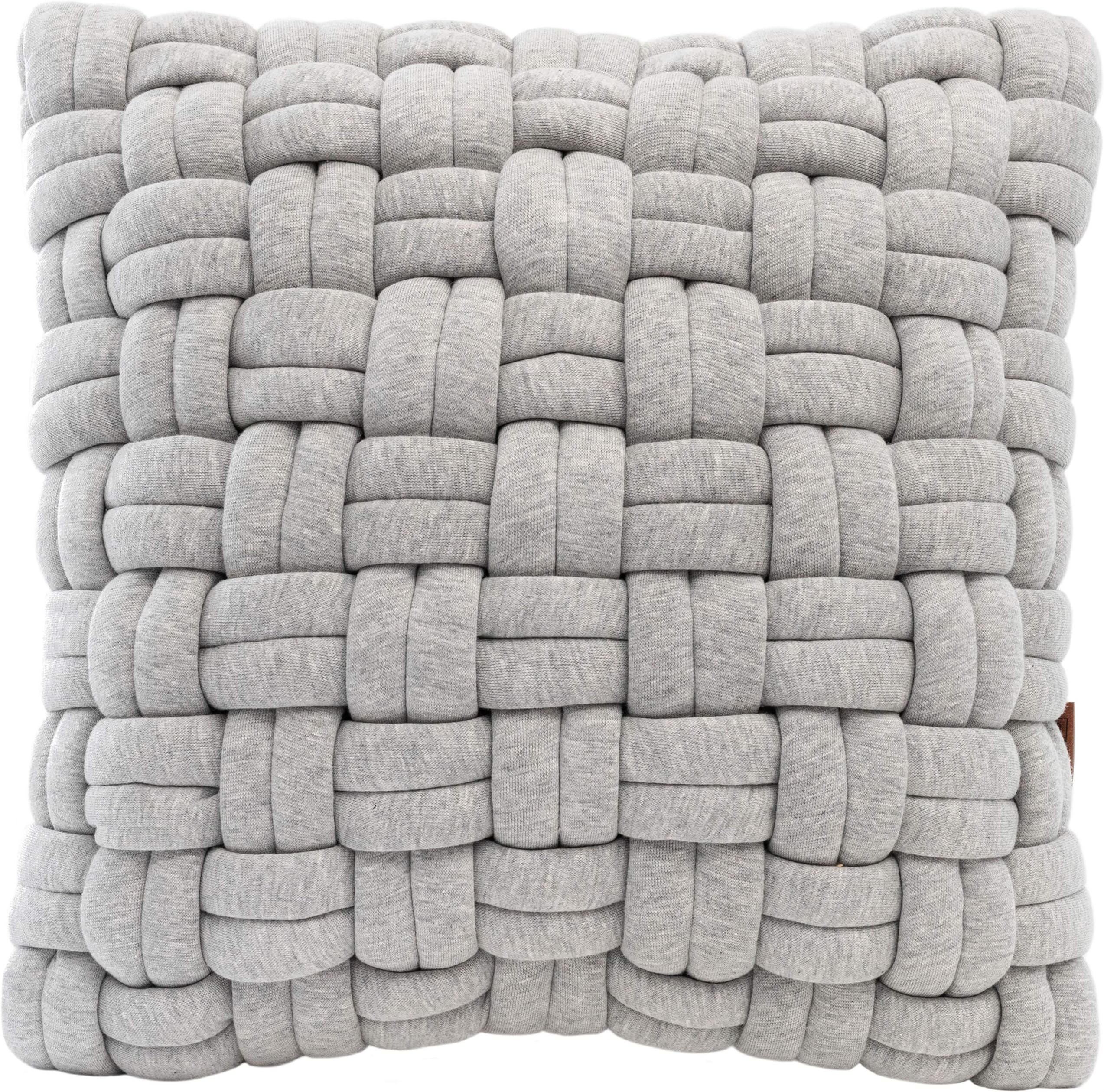 MIQIO® Design cushion cover 40 x 40 cm, cushion cover decorative cushion sofa cushion in Scandinavian design, Trondheim cushion cover, light grey